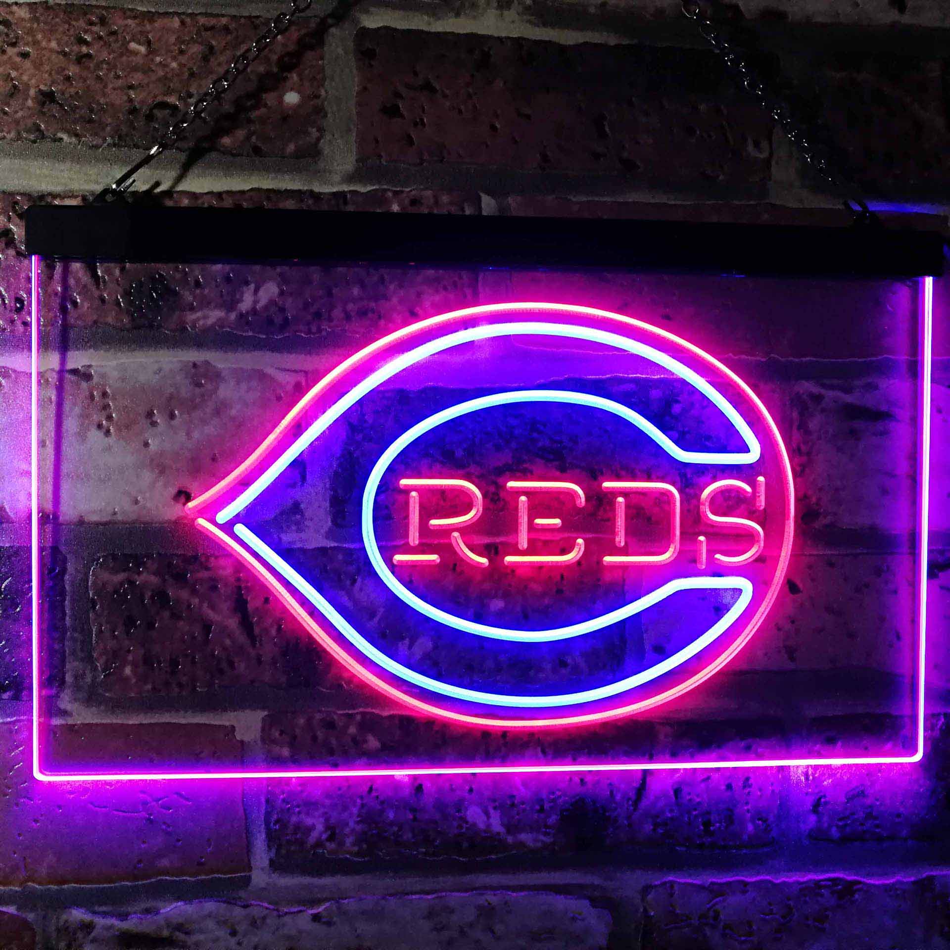 Cincinnati Reds Dual Color LED Neon Sign ProLedSign