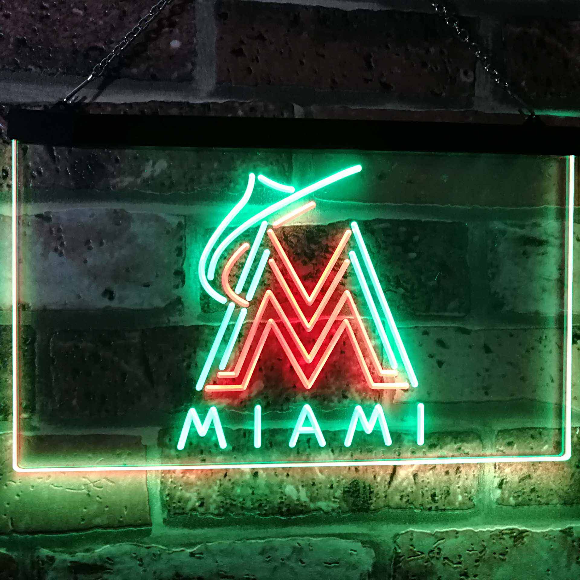 Florida Marlins Dual Color LED Neon Sign ProLedSign