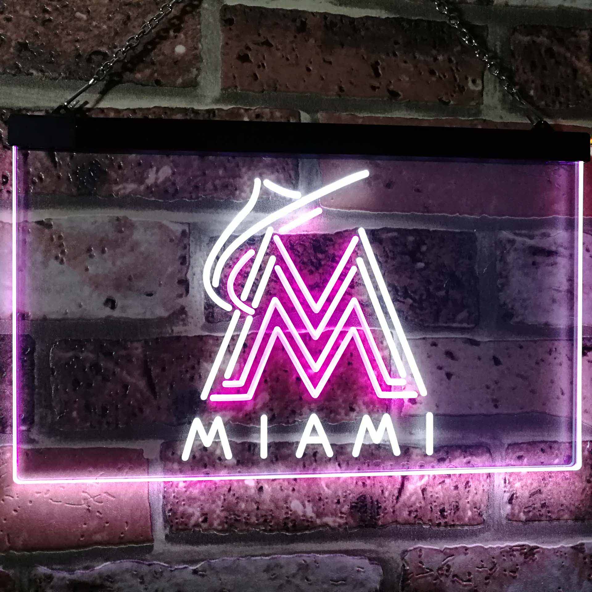 Florida Marlins Dual Color LED Neon Sign ProLedSign