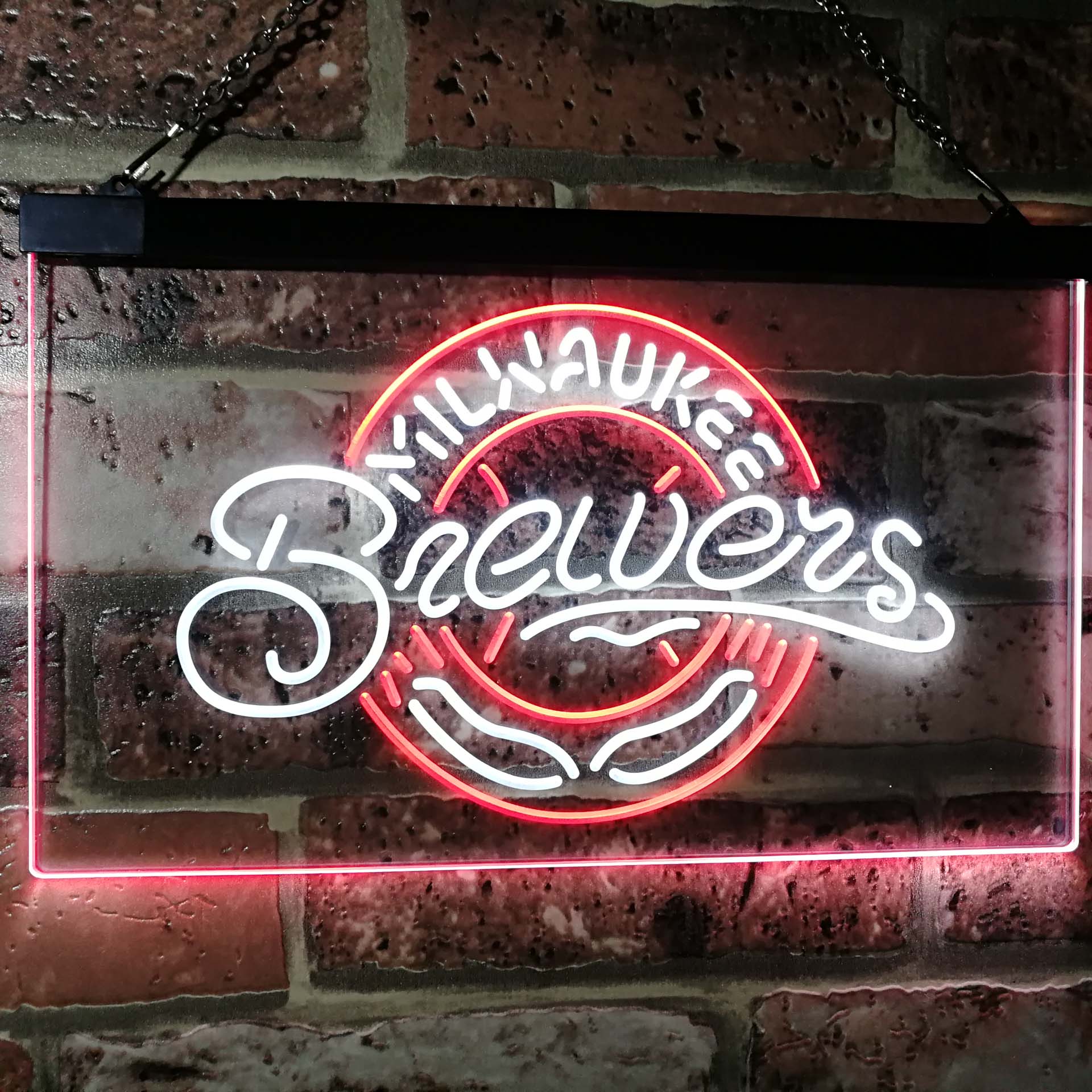 Milwaukee Brewers Dual Color LED Neon Sign ProLedSign