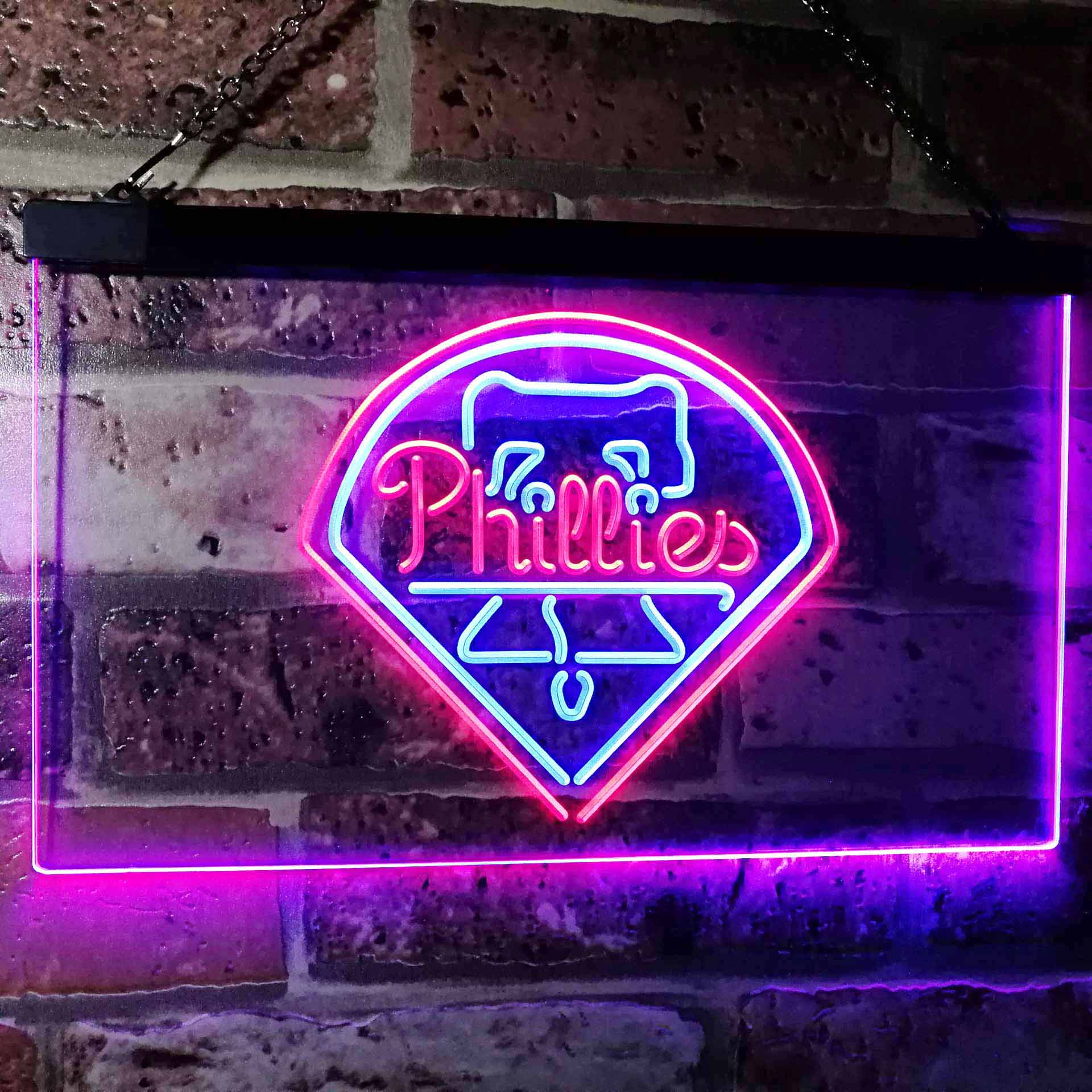 Philadelphia Phillies Dual Color LED Neon Sign ProLedSign