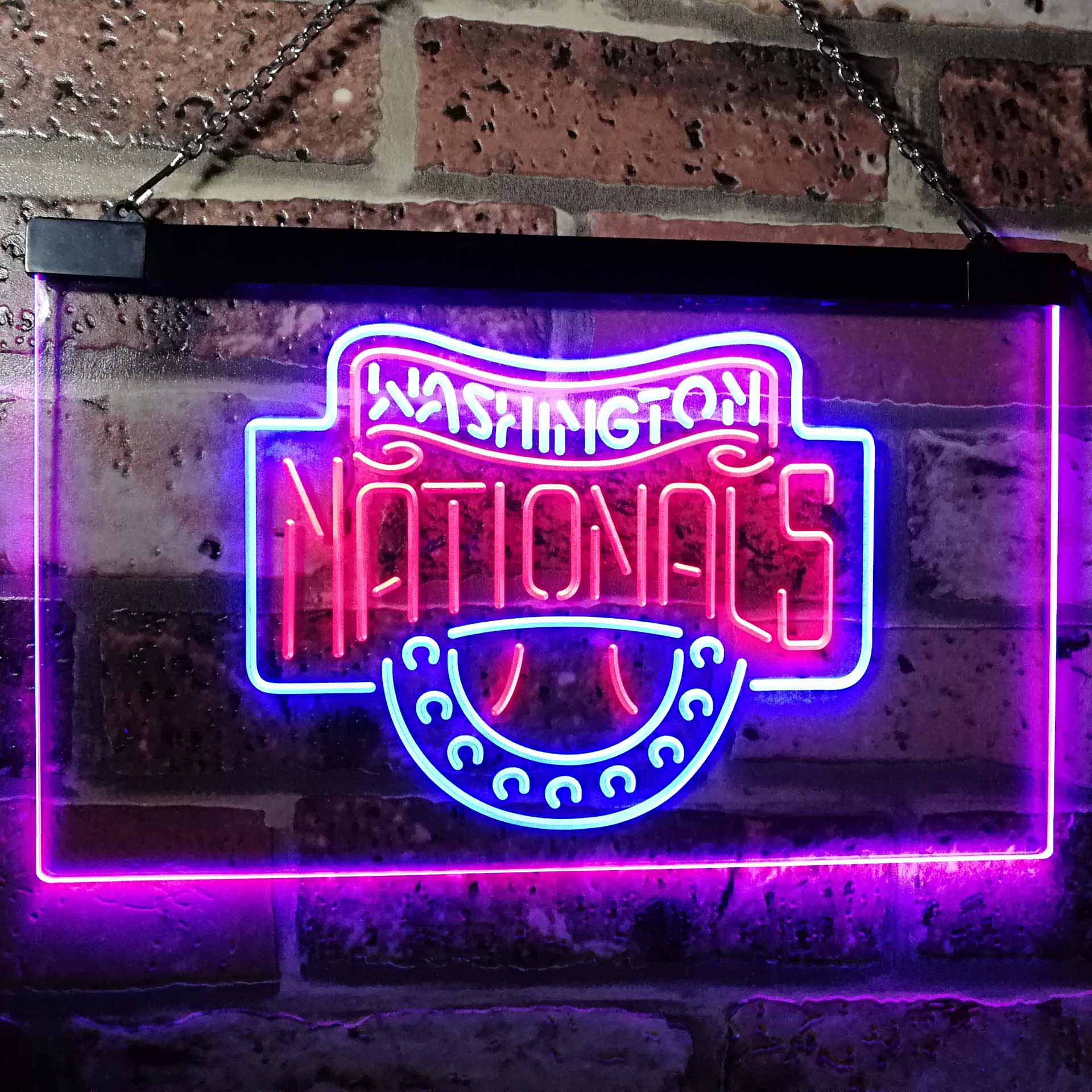 Washington Nationals Dual Color LED Neon Sign ProLedSign