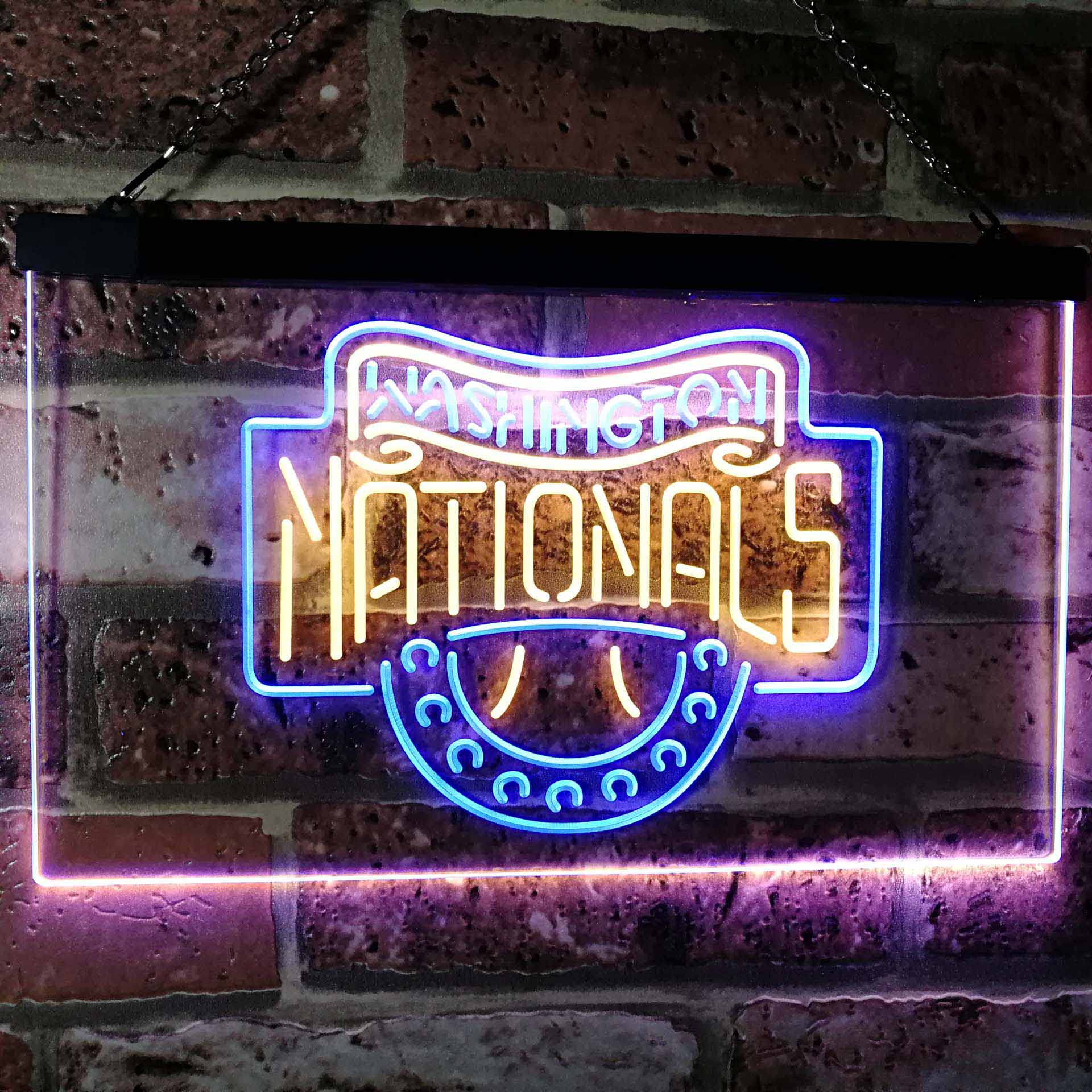 Washington Nationals Dual Color LED Neon Sign ProLedSign