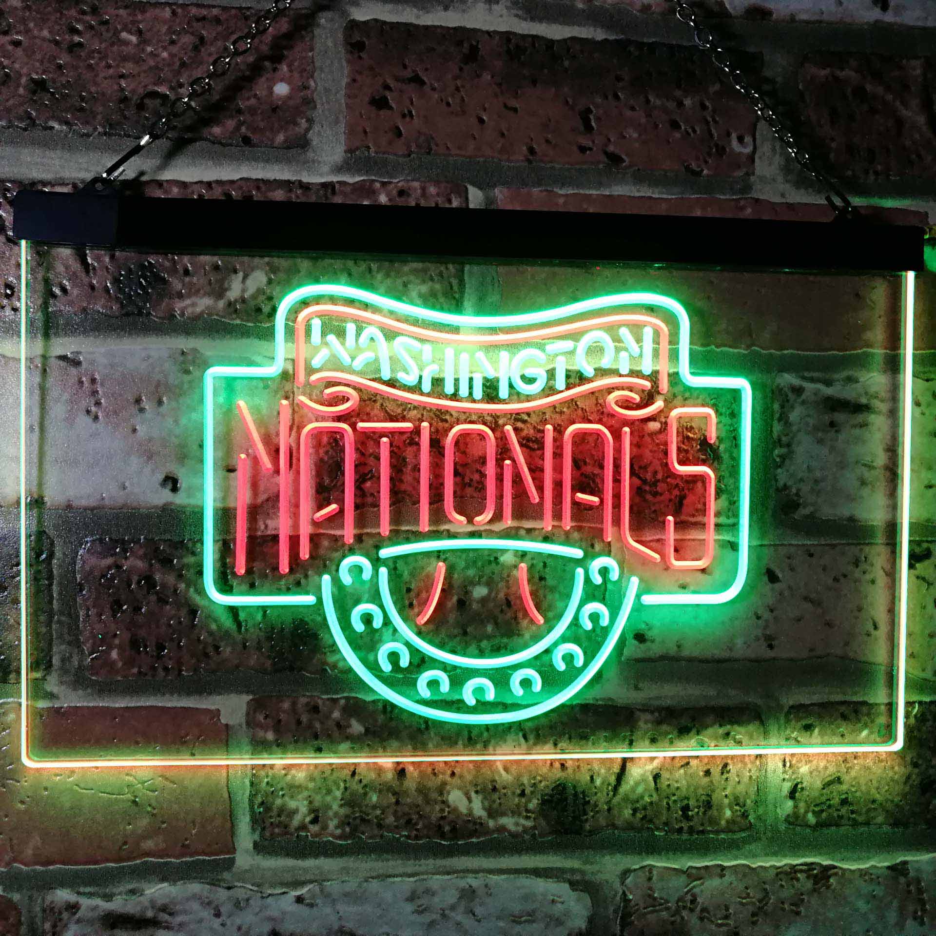 Washington Nationals Dual Color LED Neon Sign ProLedSign