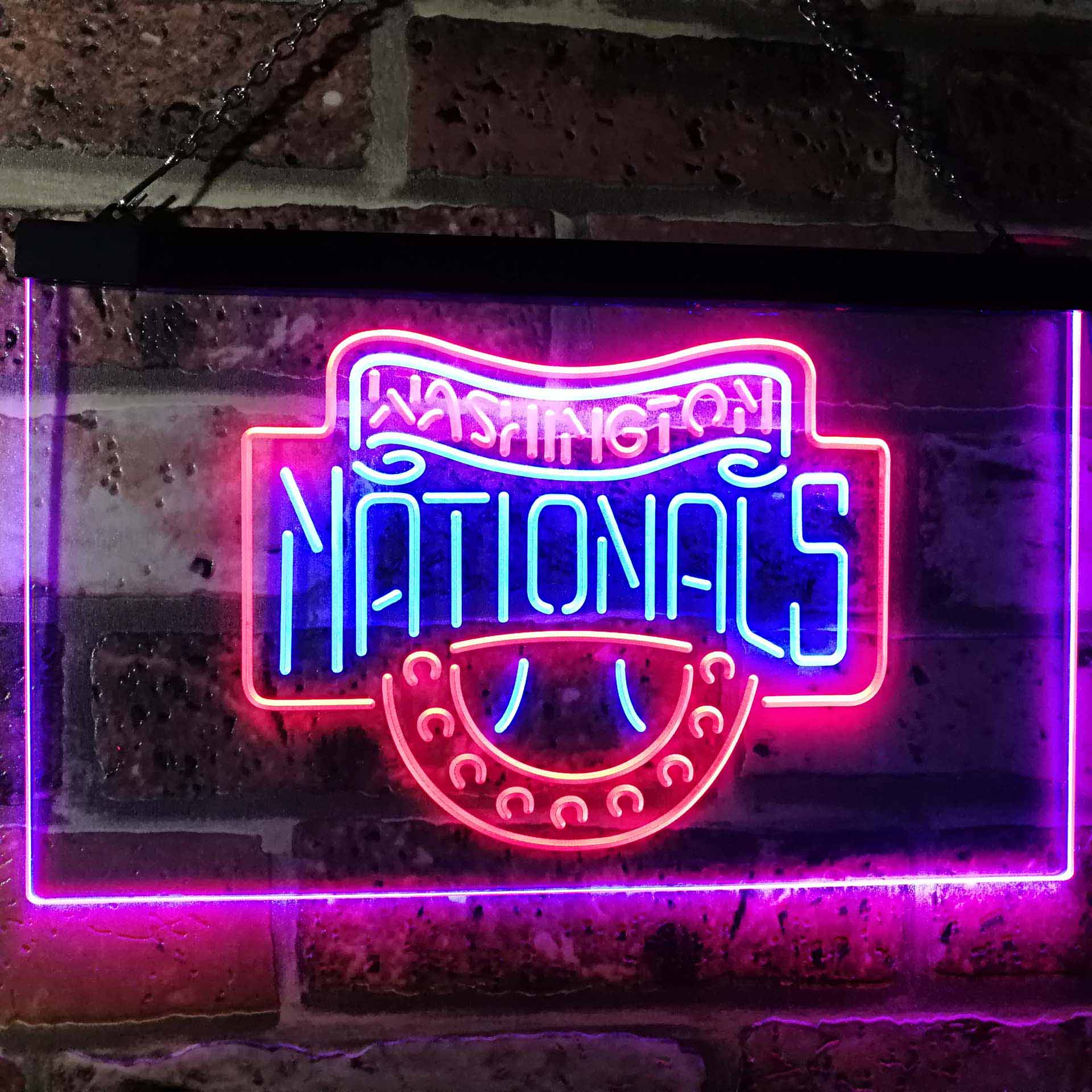 Washington Nationals Dual Color LED Neon Sign ProLedSign