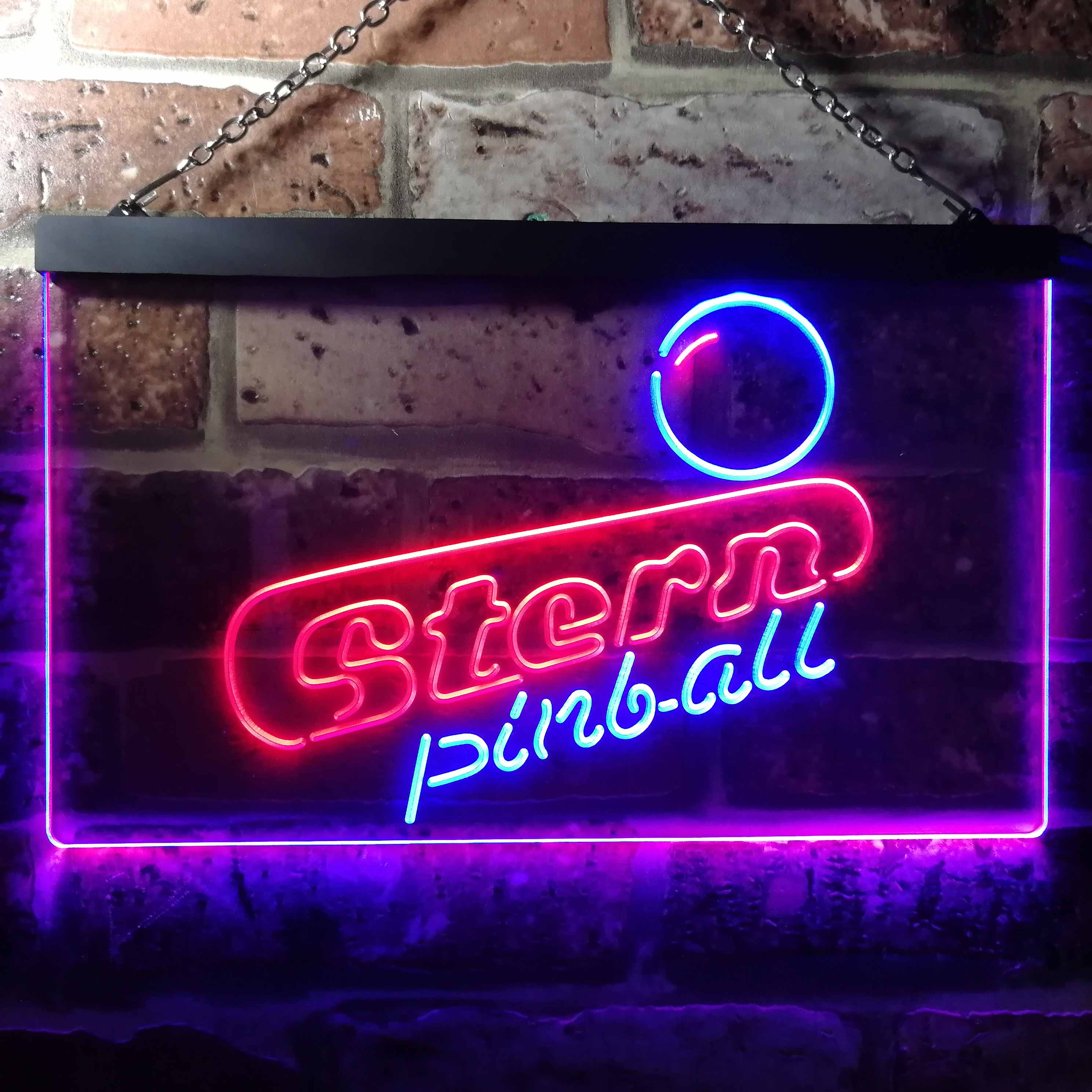 Stern Pinball Game Room Man Keller Dual Color LED Neon Sign ProLedSign