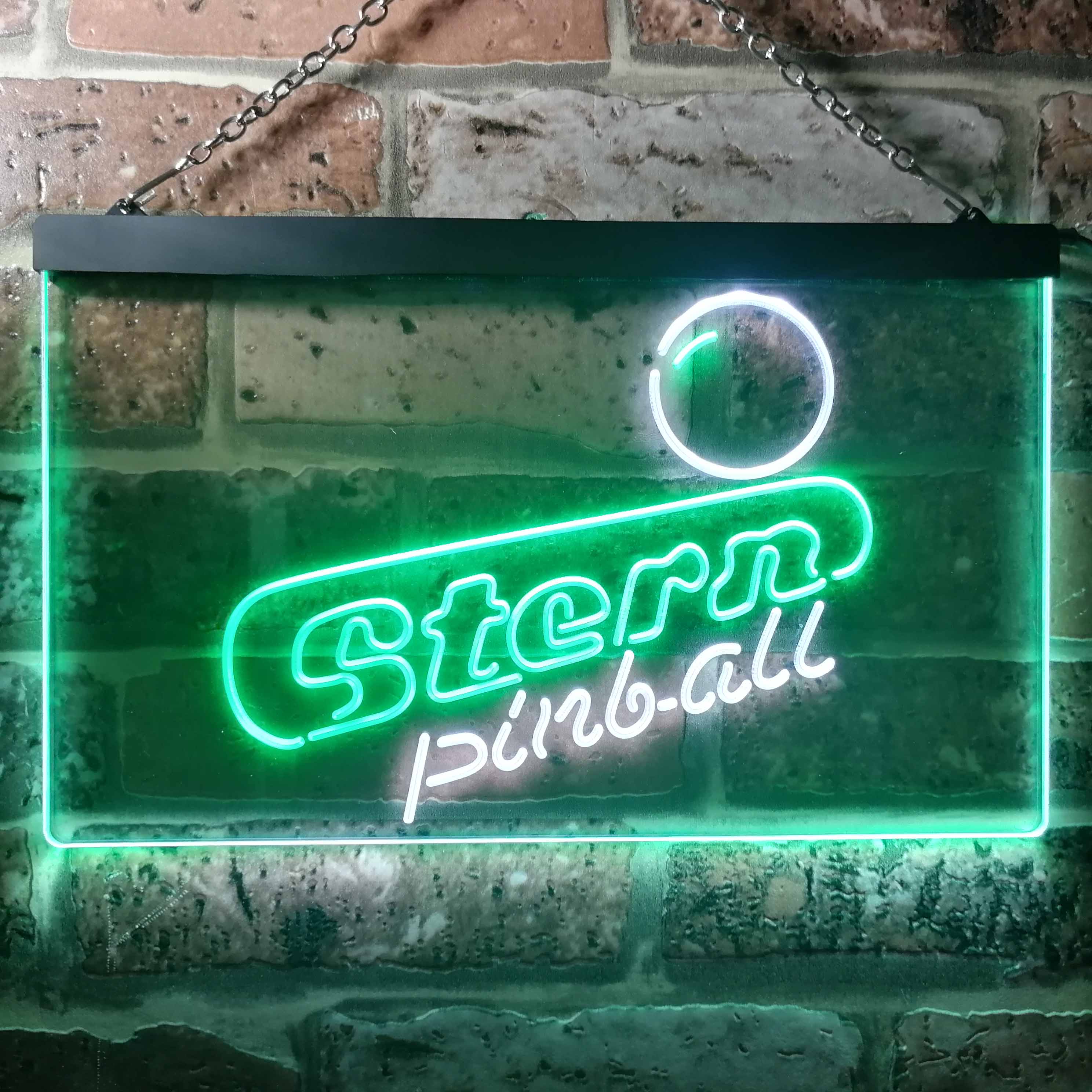 Stern Pinball Game Room Man Keller Dual Color LED Neon Sign ProLedSign