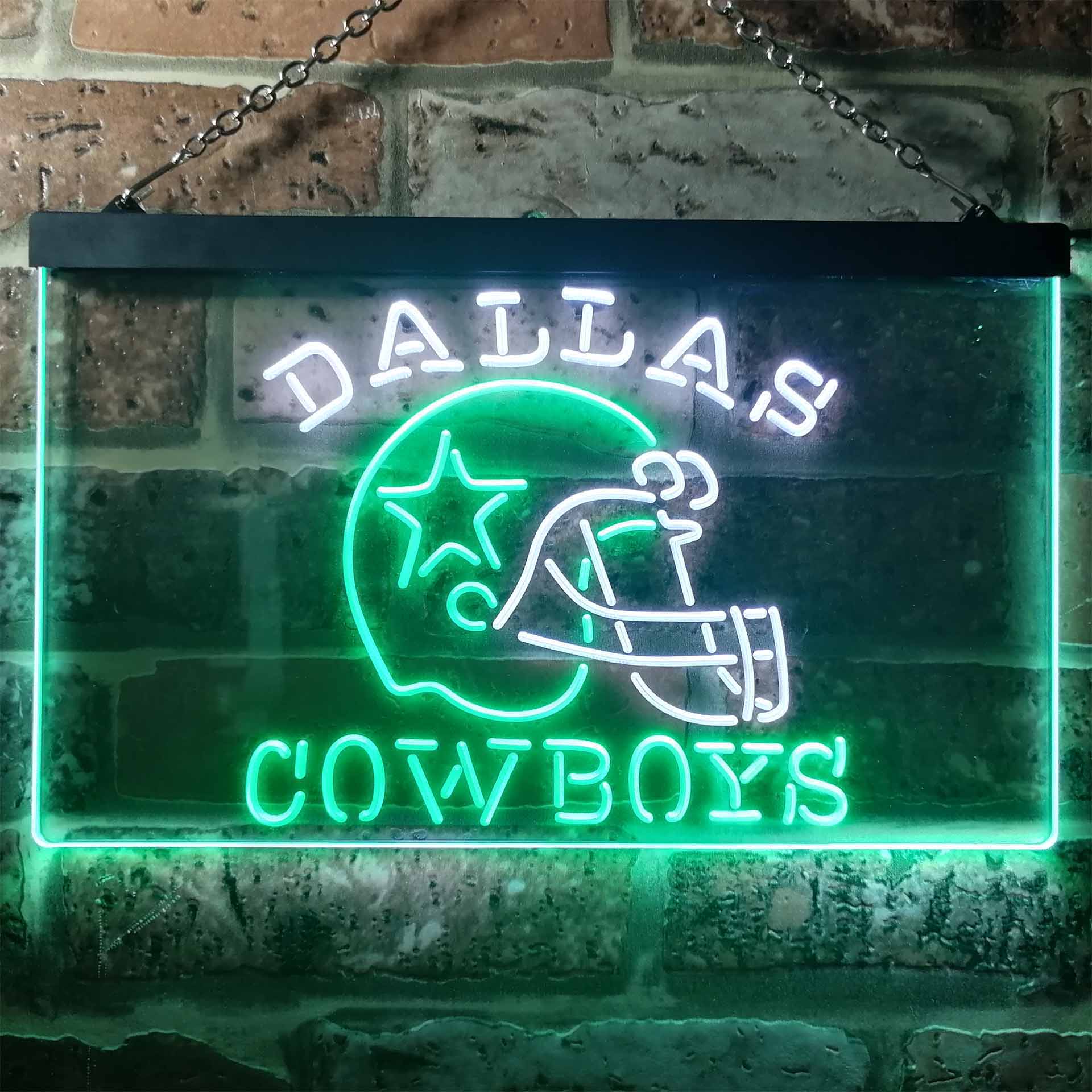 Dallas Cowboys Helmet Dual Color LED Neon Sign ProLedSign
