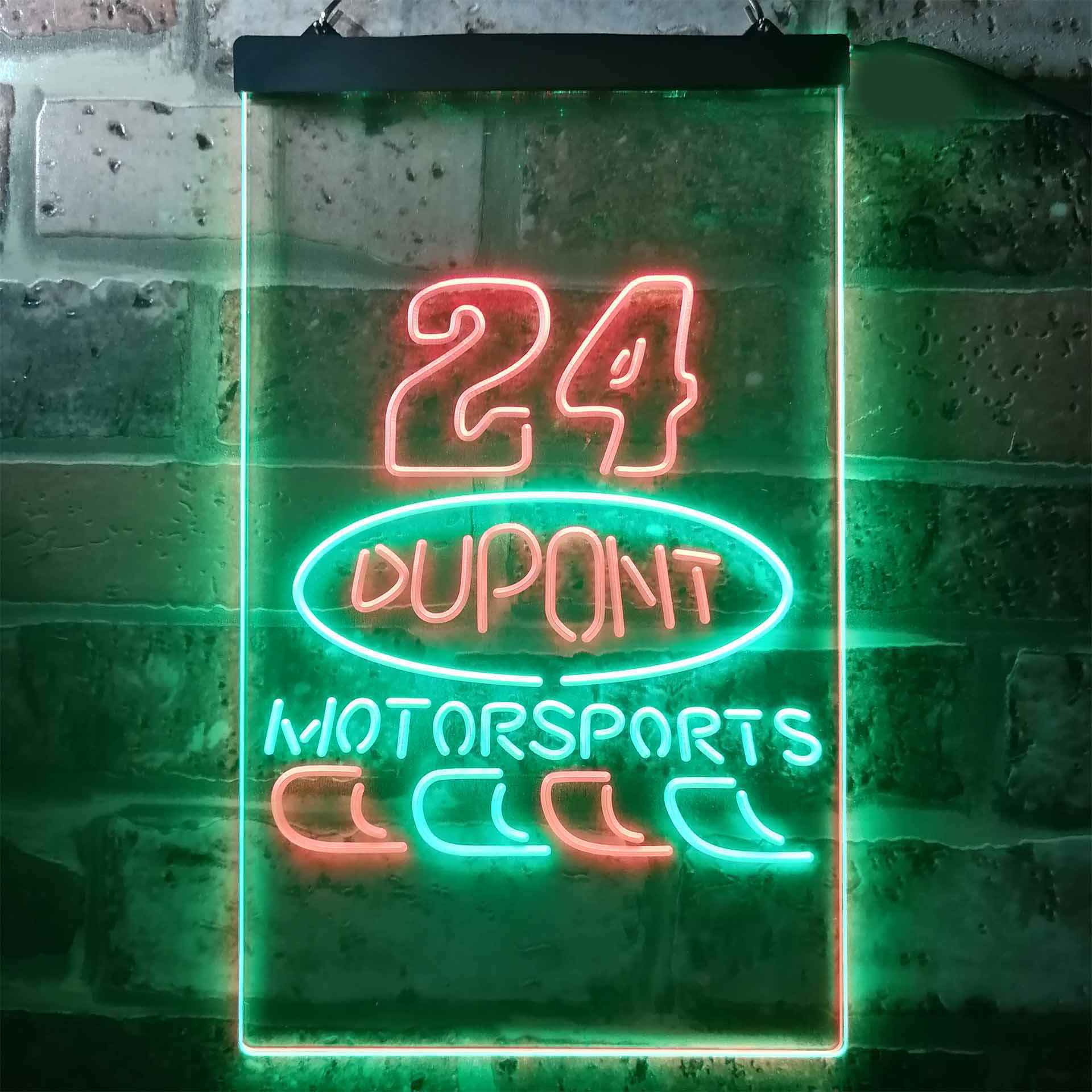 Motorsports #24 Dupont Garage Neon-Like LED Sign