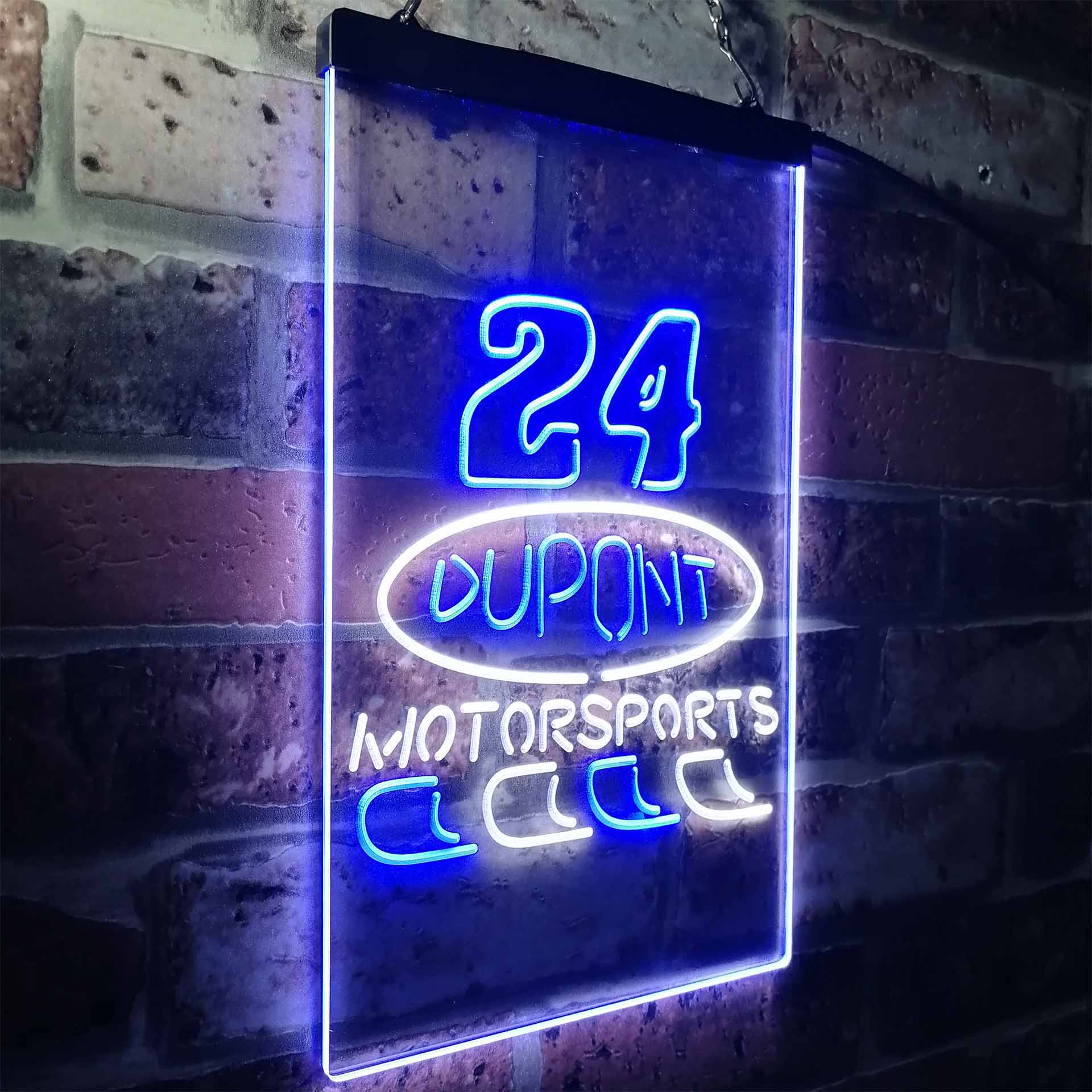 Motorsports #24 Dupont Garage Neon-Like LED Sign