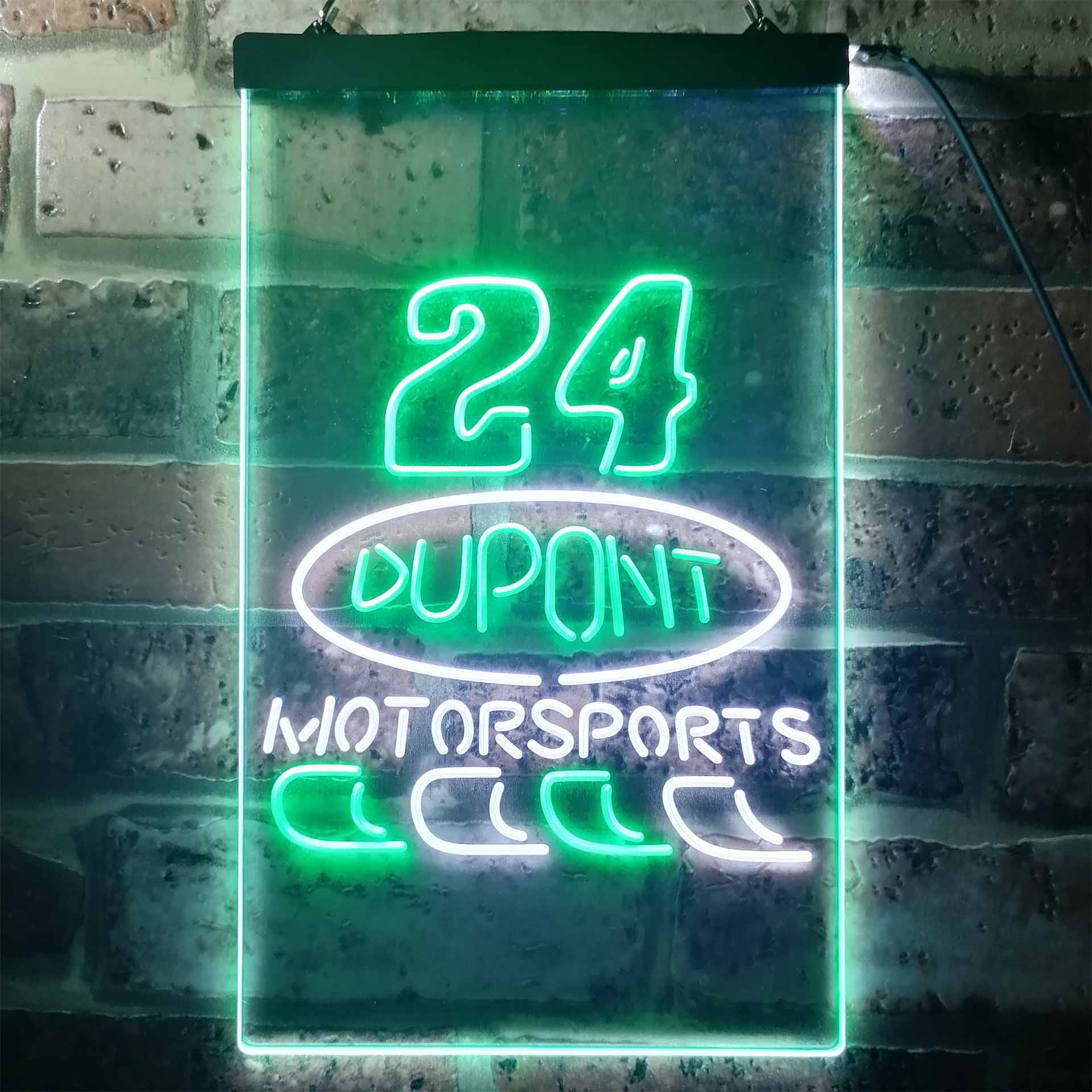 Motorsports #24 Dupont Garage Neon-Like LED Sign