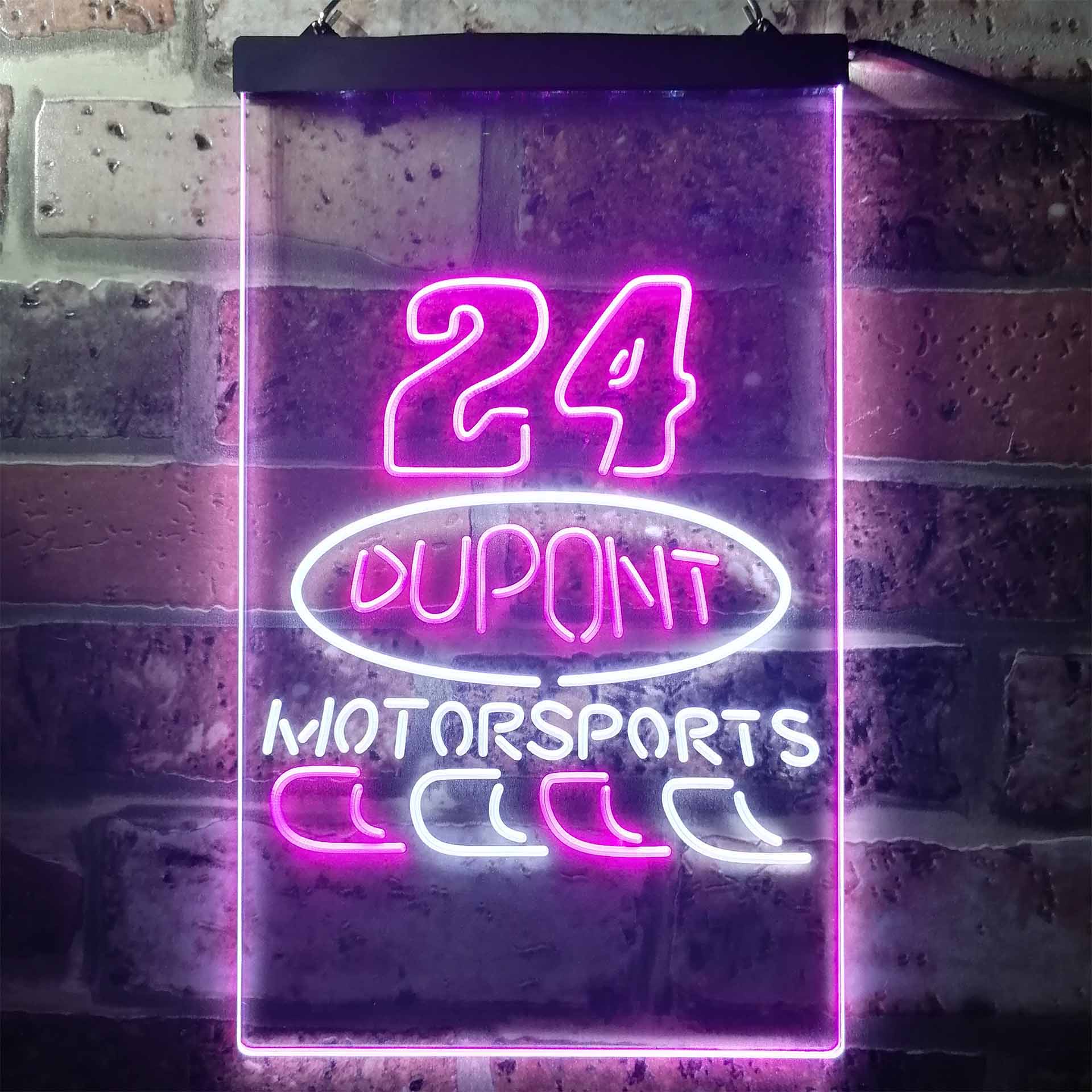 Motorsports #24 Dupont Garage Neon-Like LED Sign