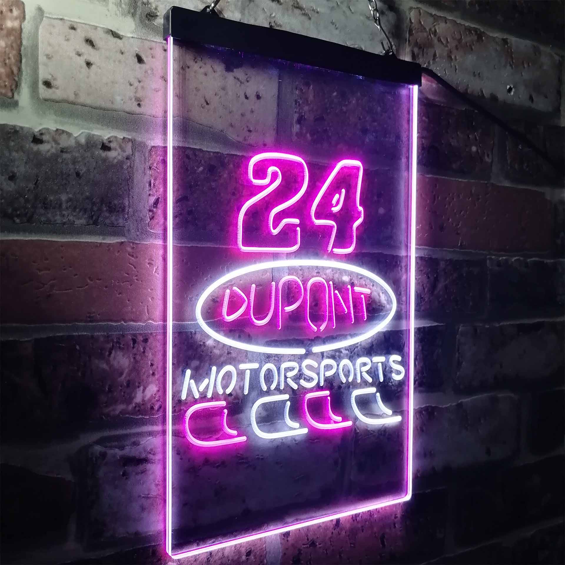 Motorsports #24 Dupont Garage Neon-Like LED Sign