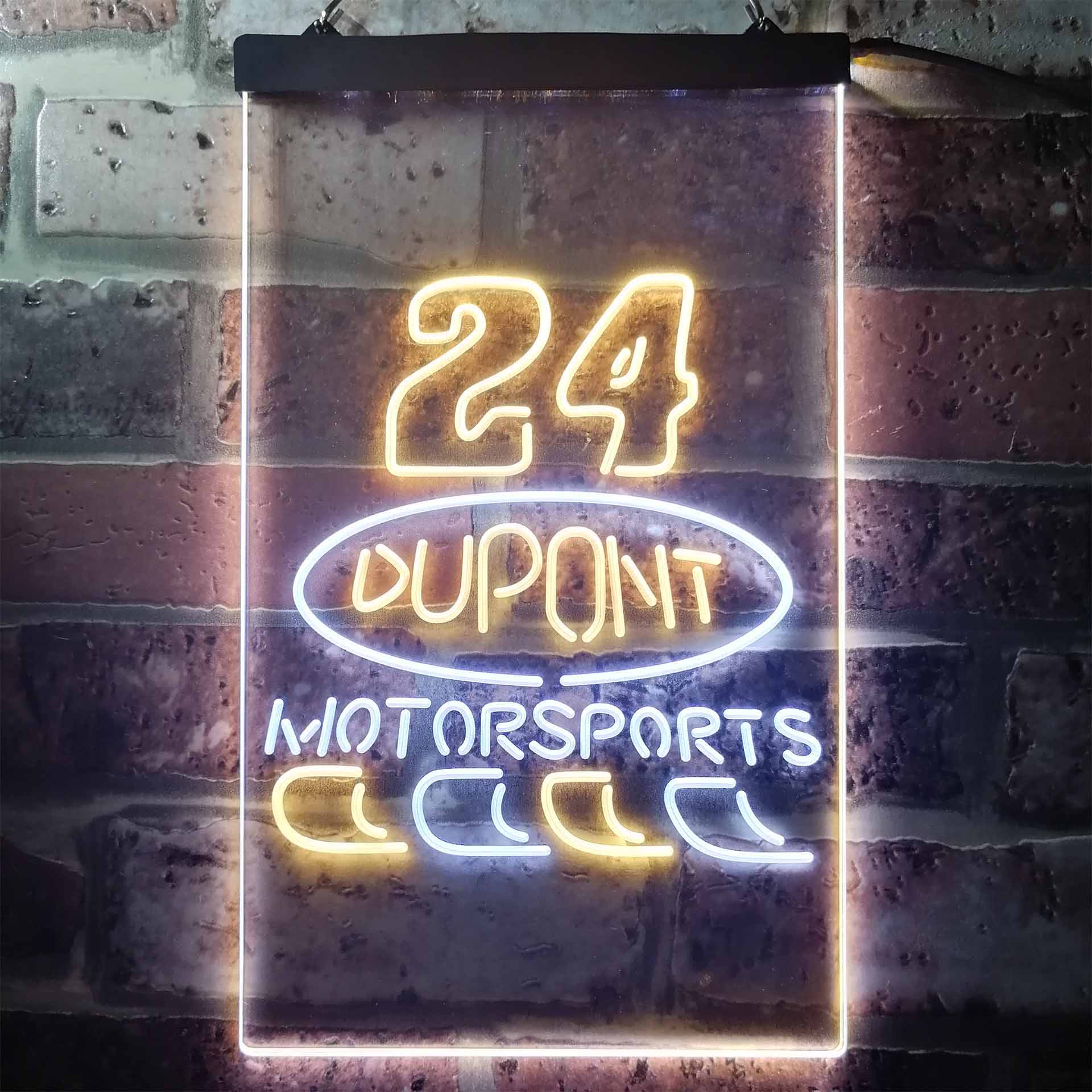 Motorsports #24 Dupont Garage Neon-Like LED Sign