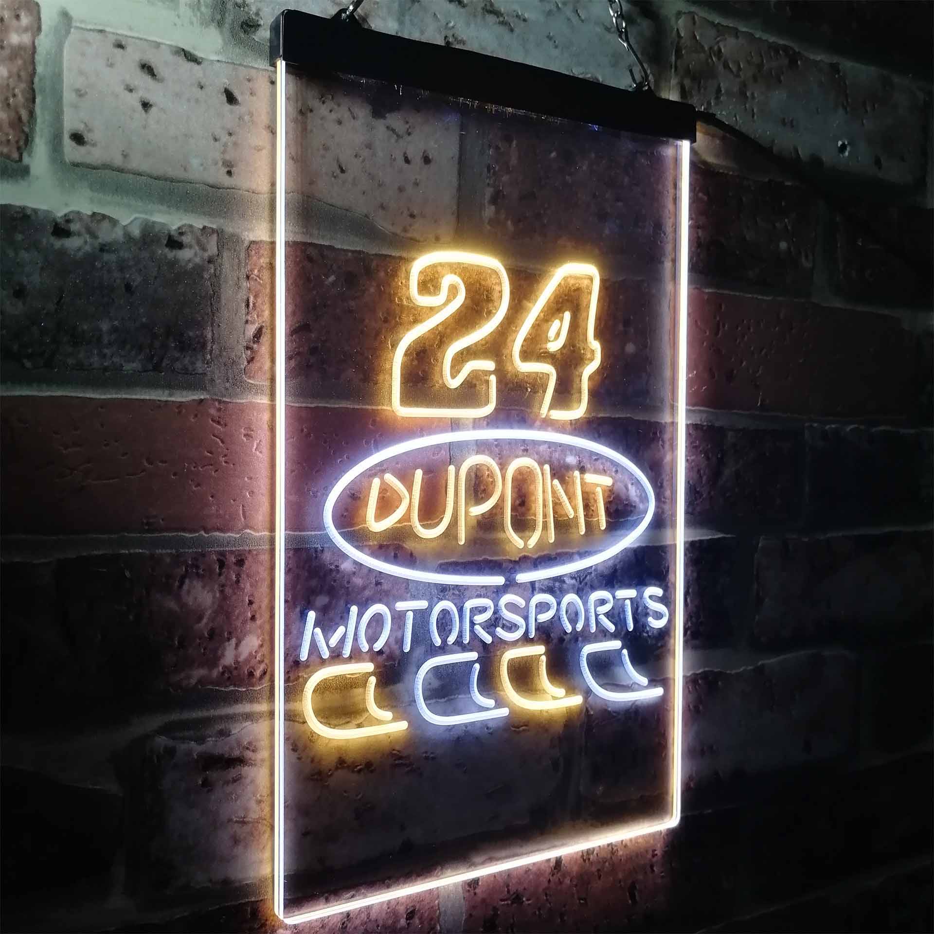 Motorsports #24 Dupont Garage Neon-Like LED Sign