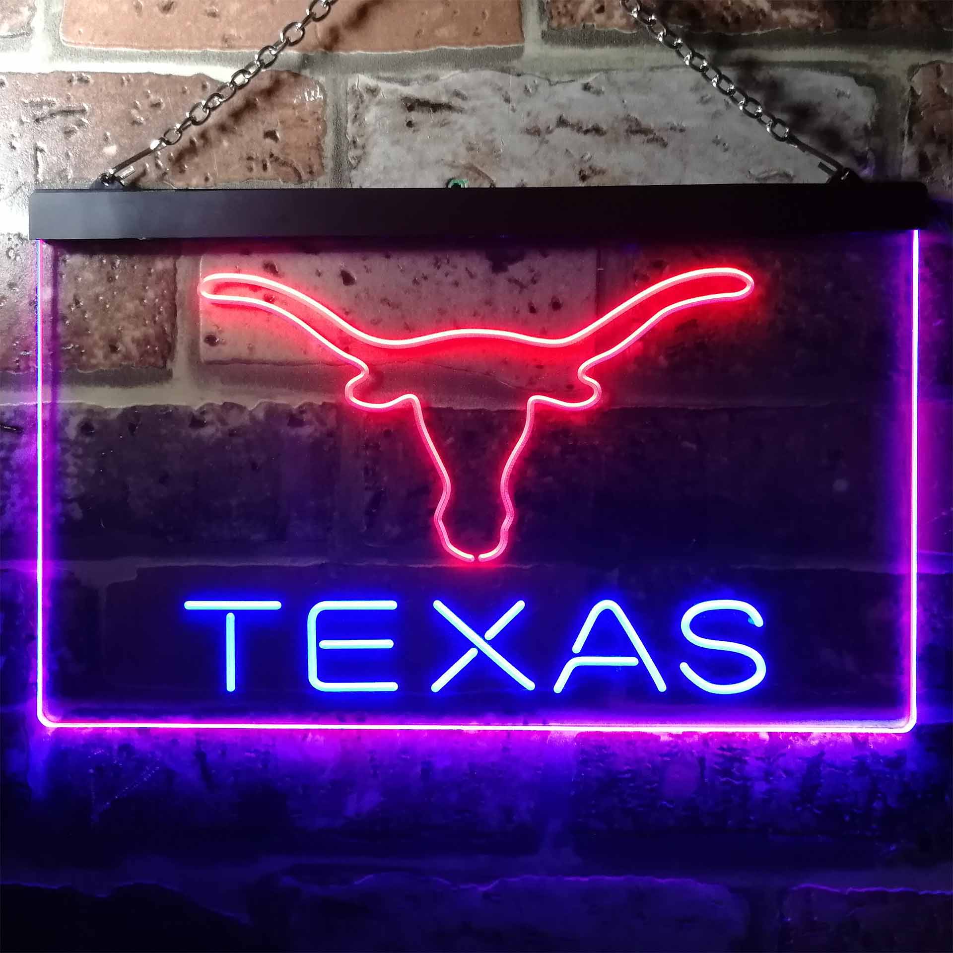 Texas Longhorns Dual Color LED Neon Sign ProLedSign