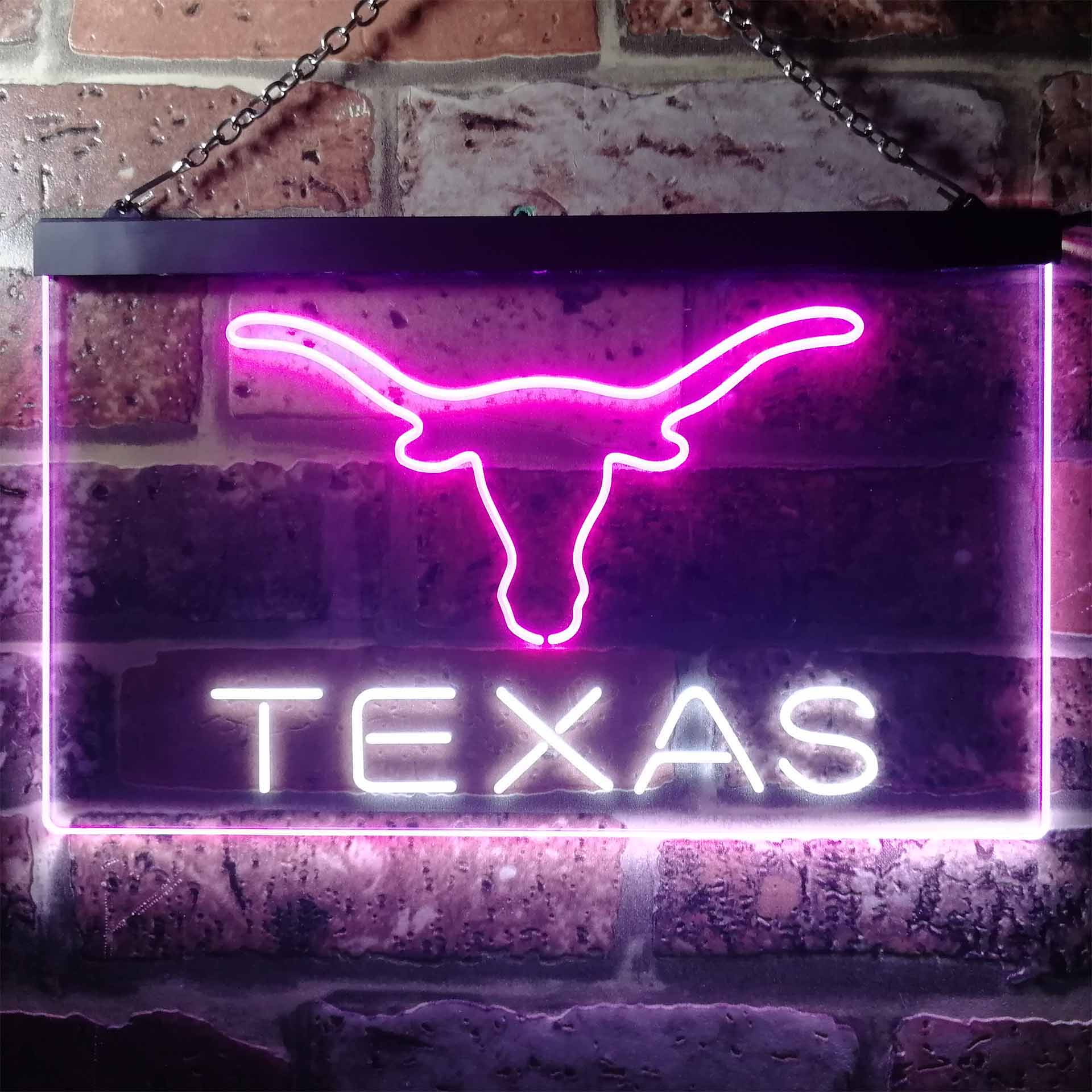 Texas Longhorns Dual Color LED Neon Sign ProLedSign
