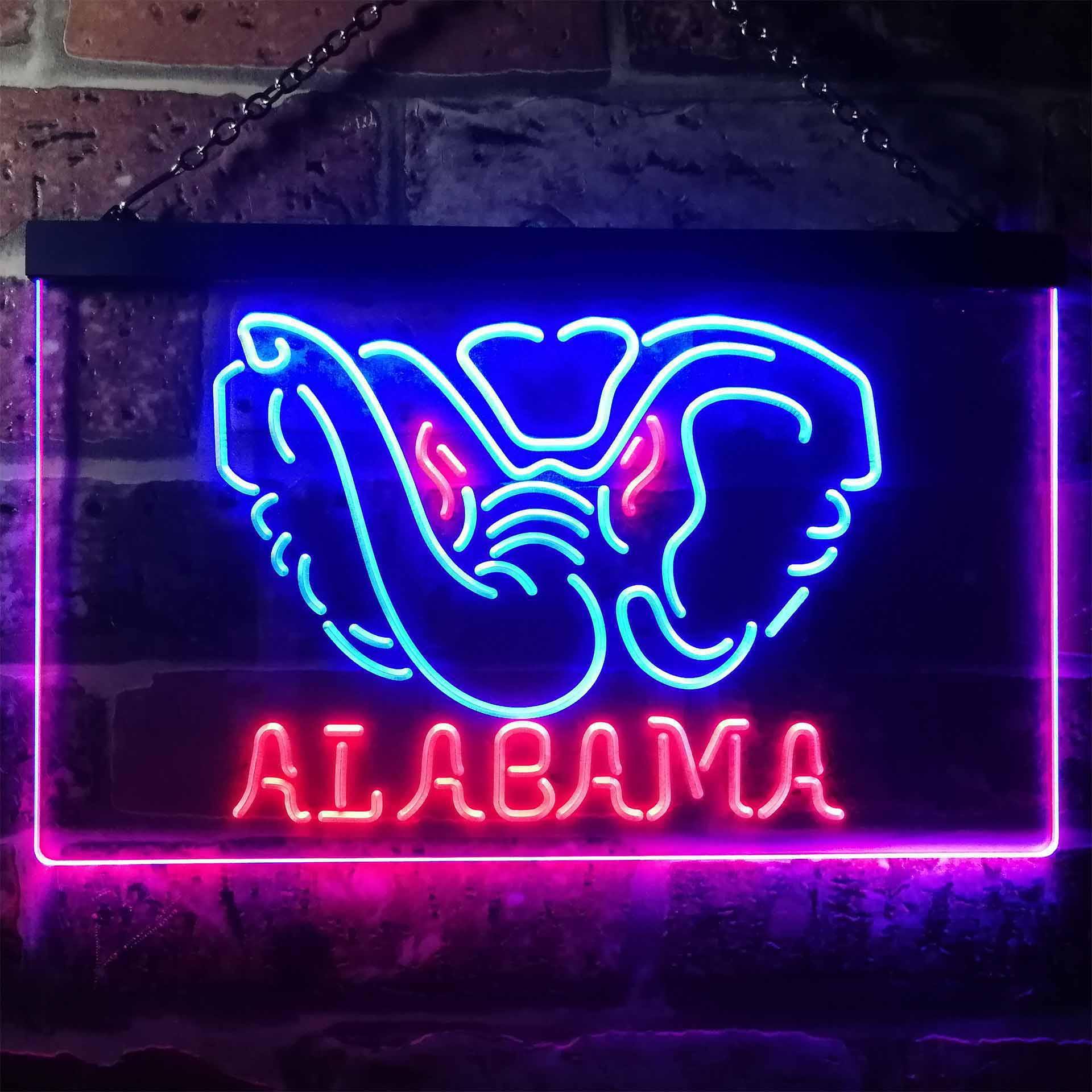 Alabama Crimson Tide Dual Color LED Neon Sign ProLedSign