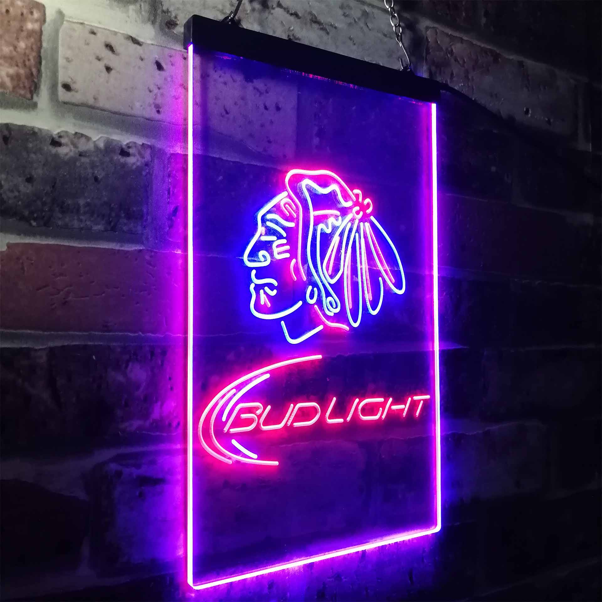 Chicago Blackhawks Bud Light Neon-Like LED Sign - ProLedSign