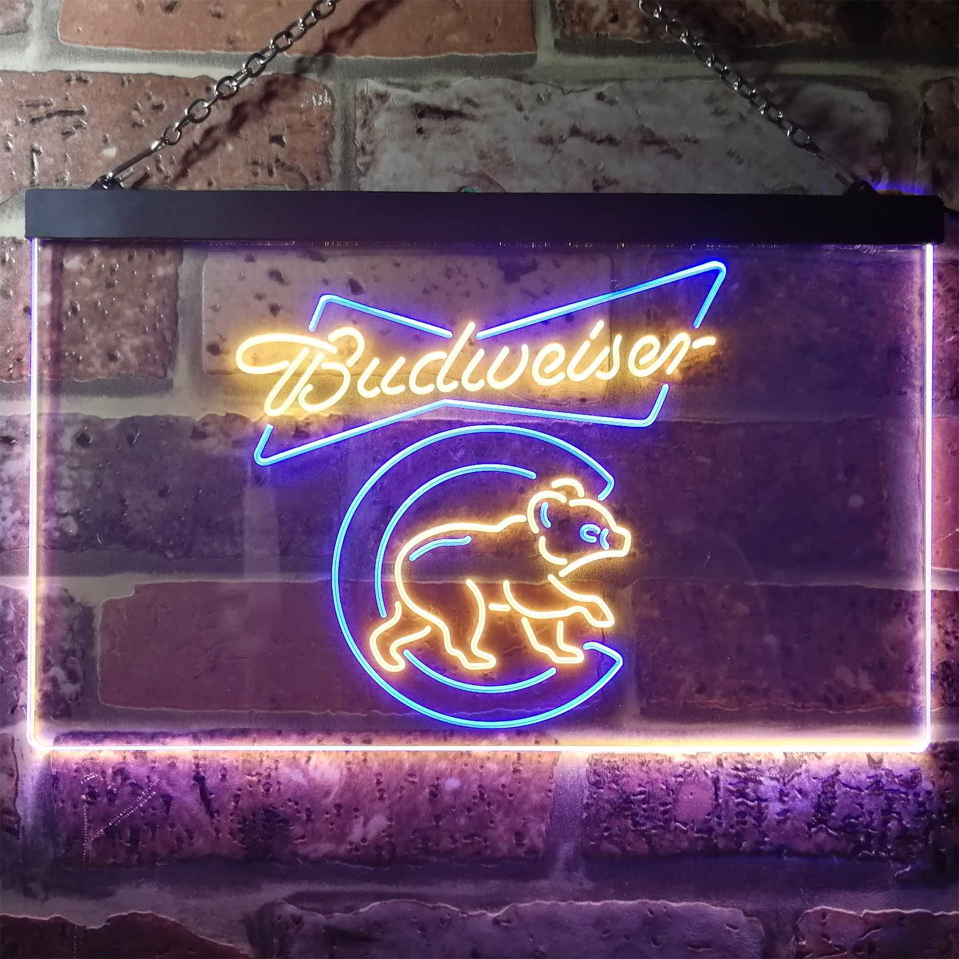 Chicago Bears Budweiser Neon-Like LED Sign