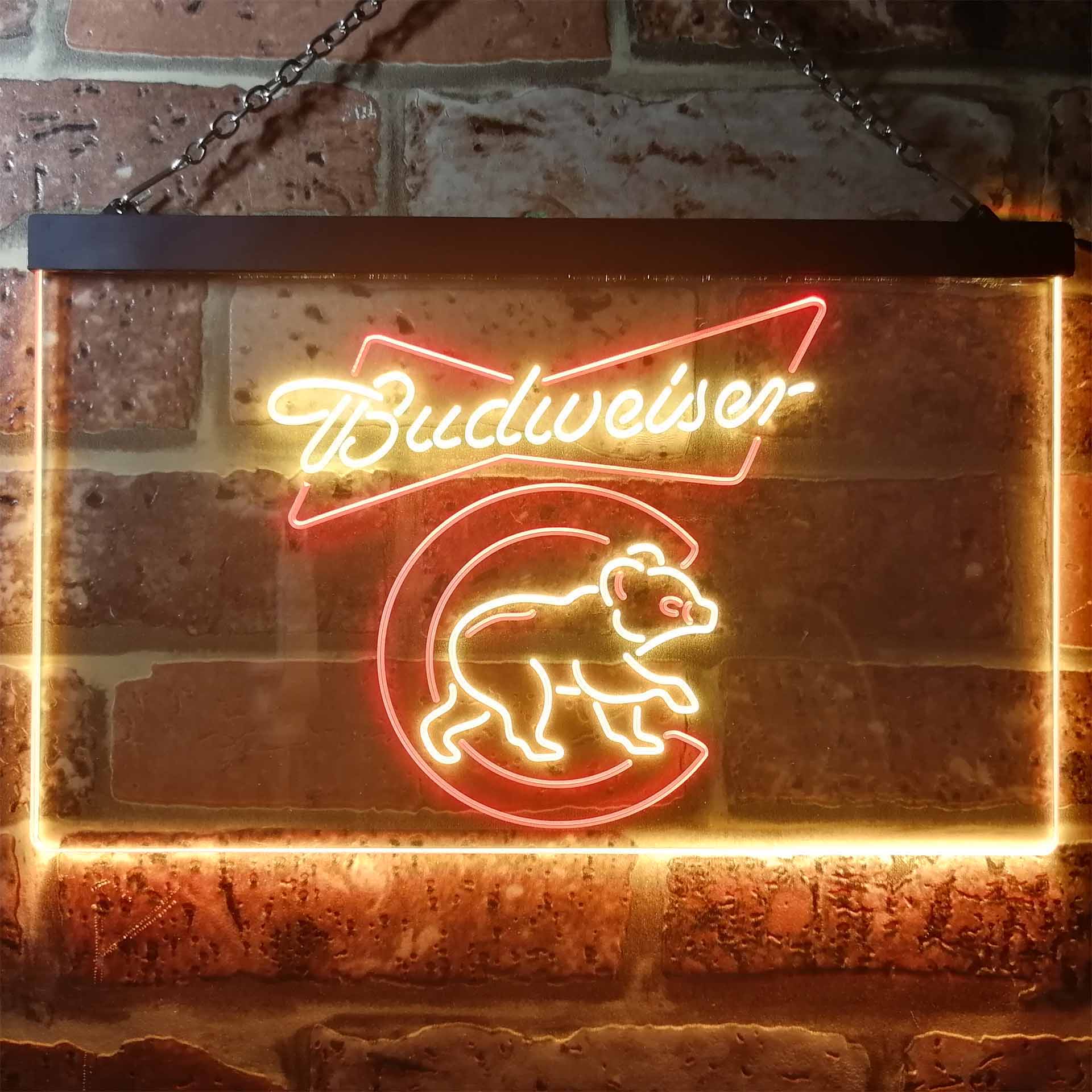 Chicago Bears Budweiser Neon-Like LED Sign