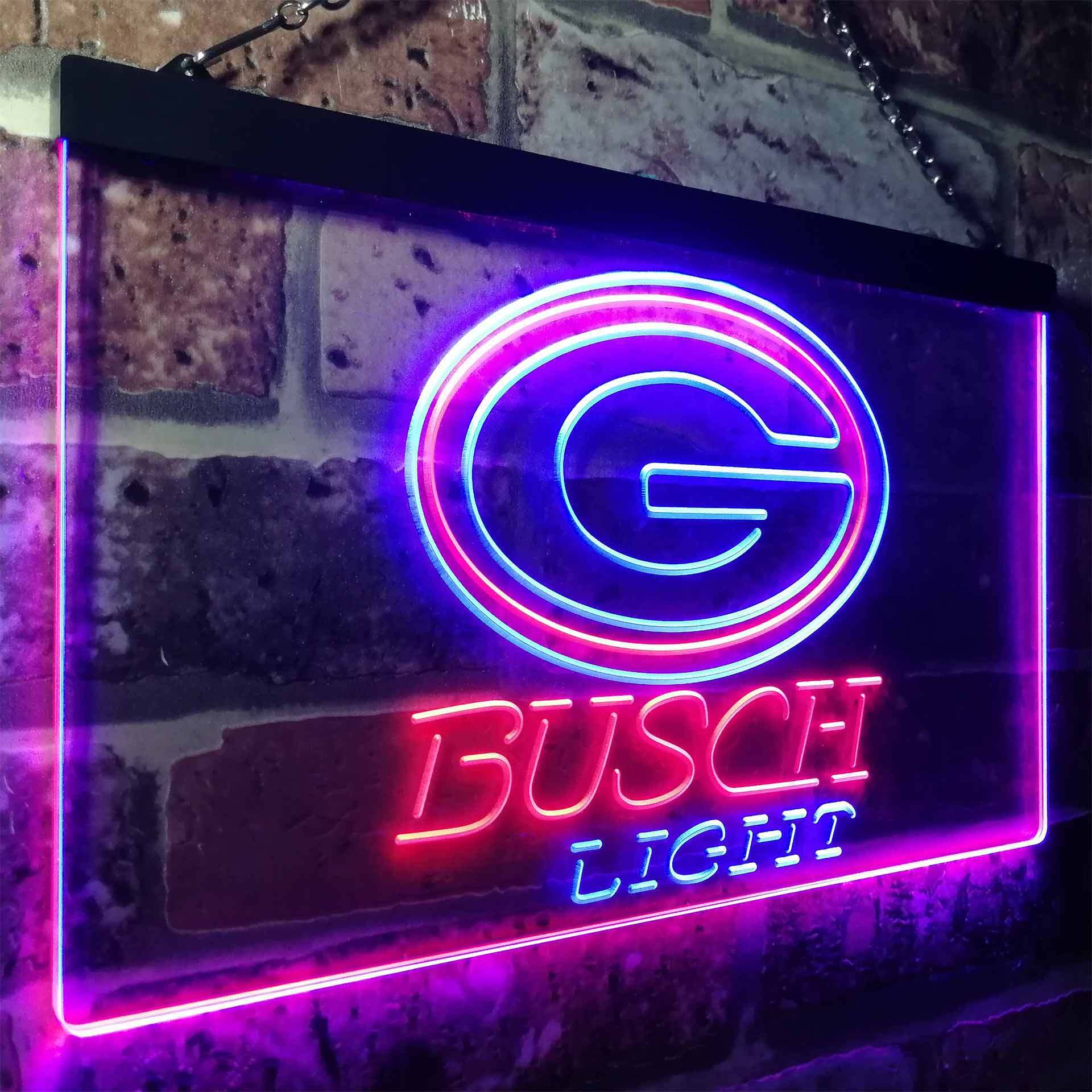 Green Bay Packers Busch Light Neon-Like LED Sign