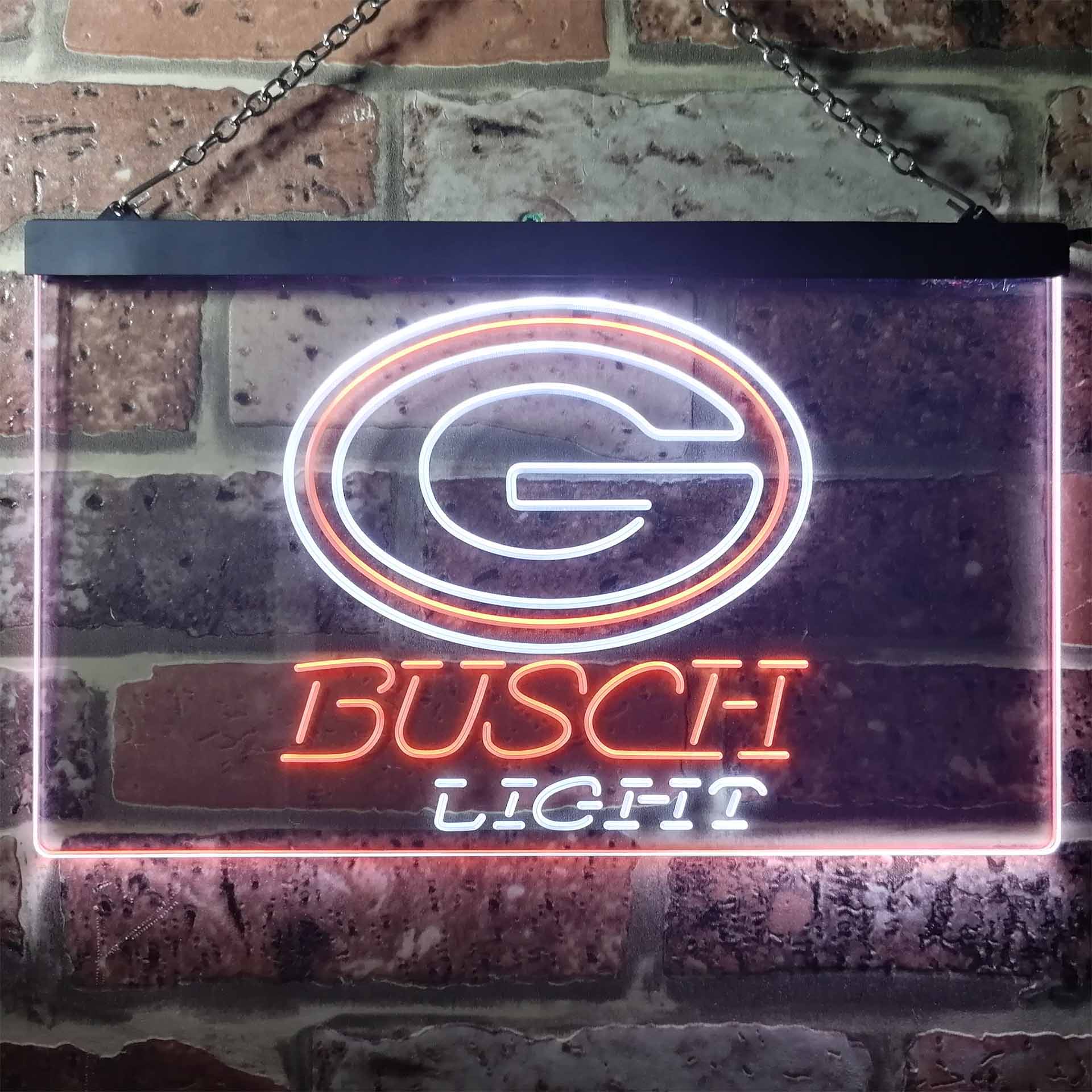 Green Bay Packers Busch Light Neon-Like LED Sign