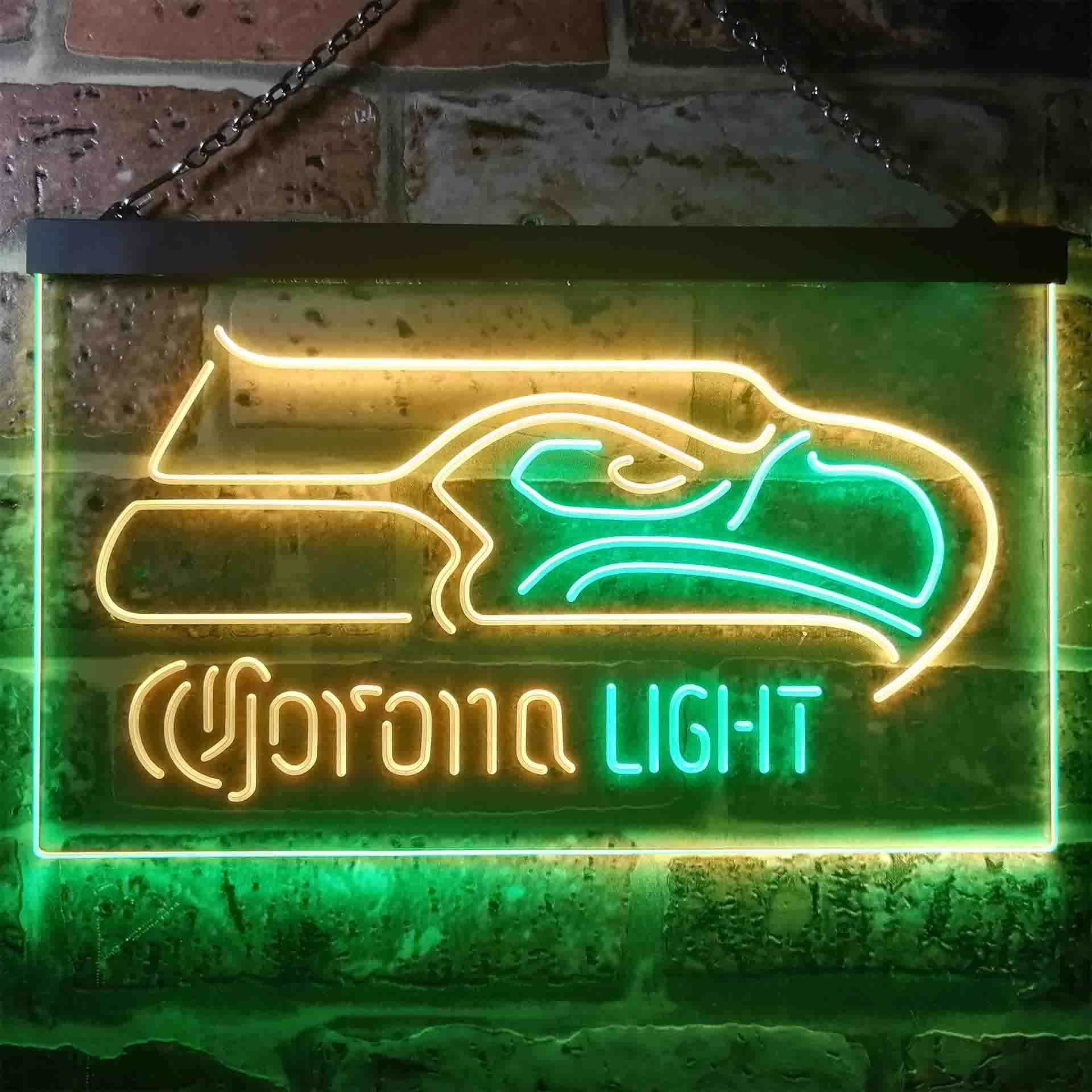 Seattle Seahawks Corona Light Neon-Like LED Sign