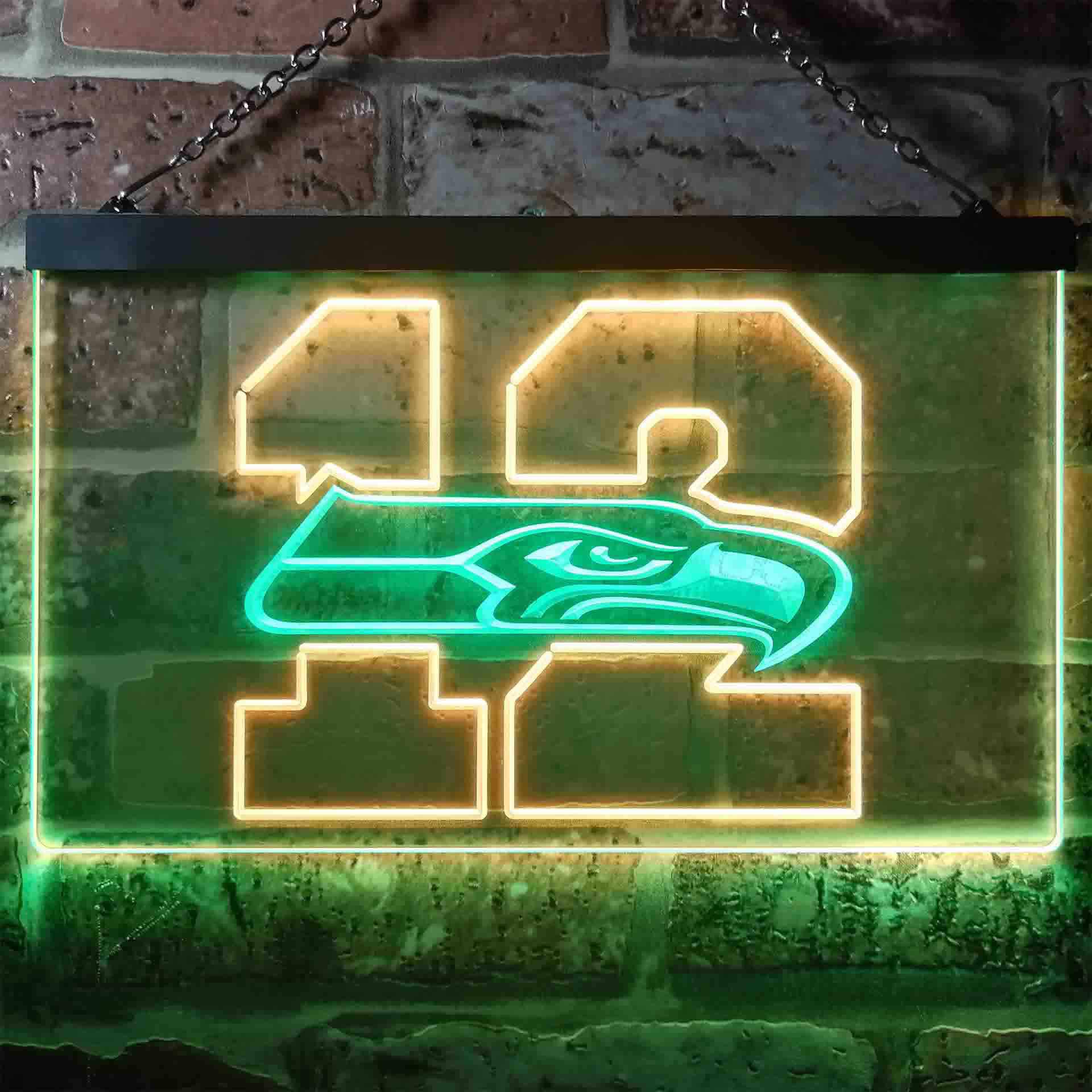 12th Man Seattle Seahawks Dual Color LED Neon Sign ProLedSign