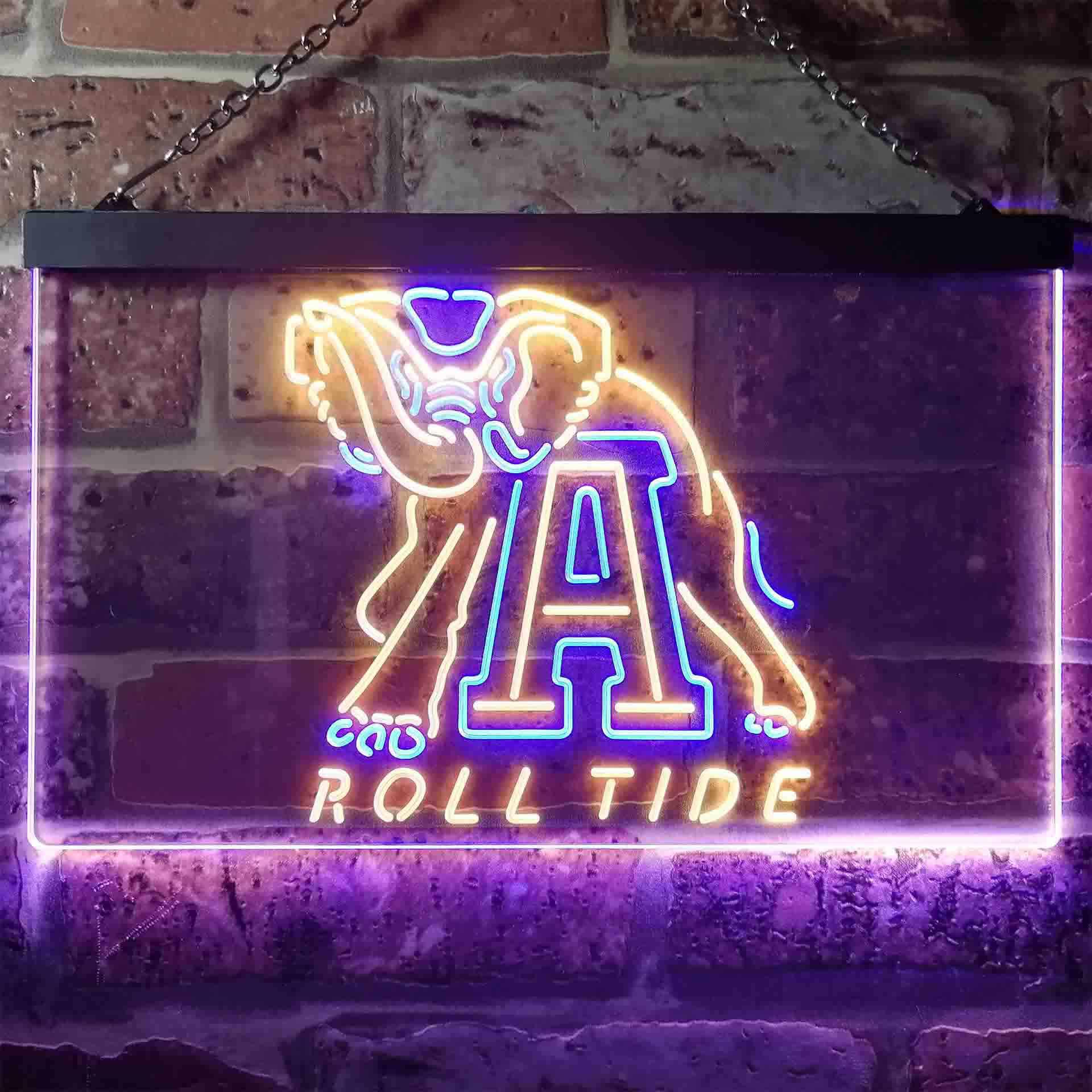 University of Alabama Roll Tide Dual Color LED Neon Sign ProLedSign