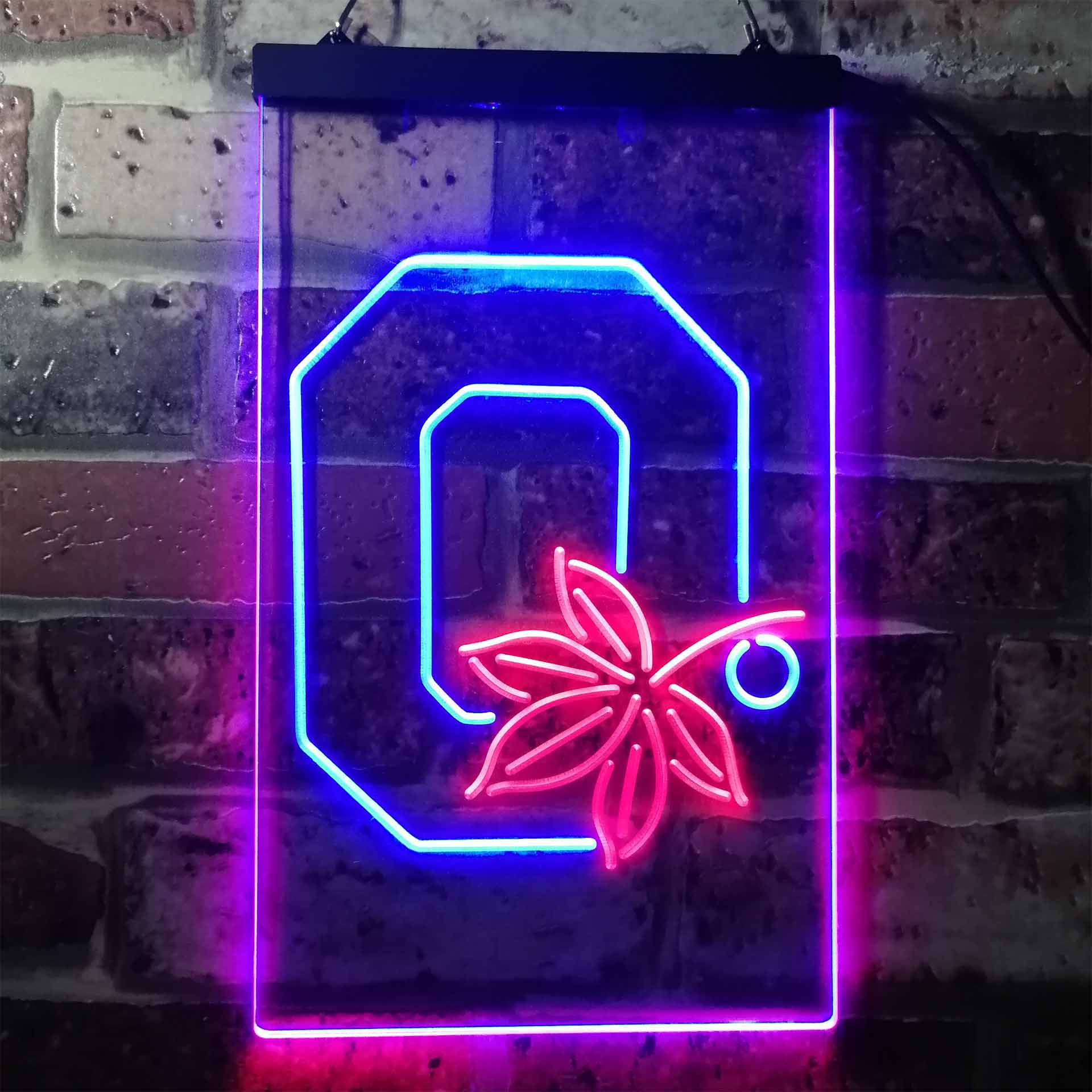 Ohio State Buckeyes Leaf Neon-Like LED Sign