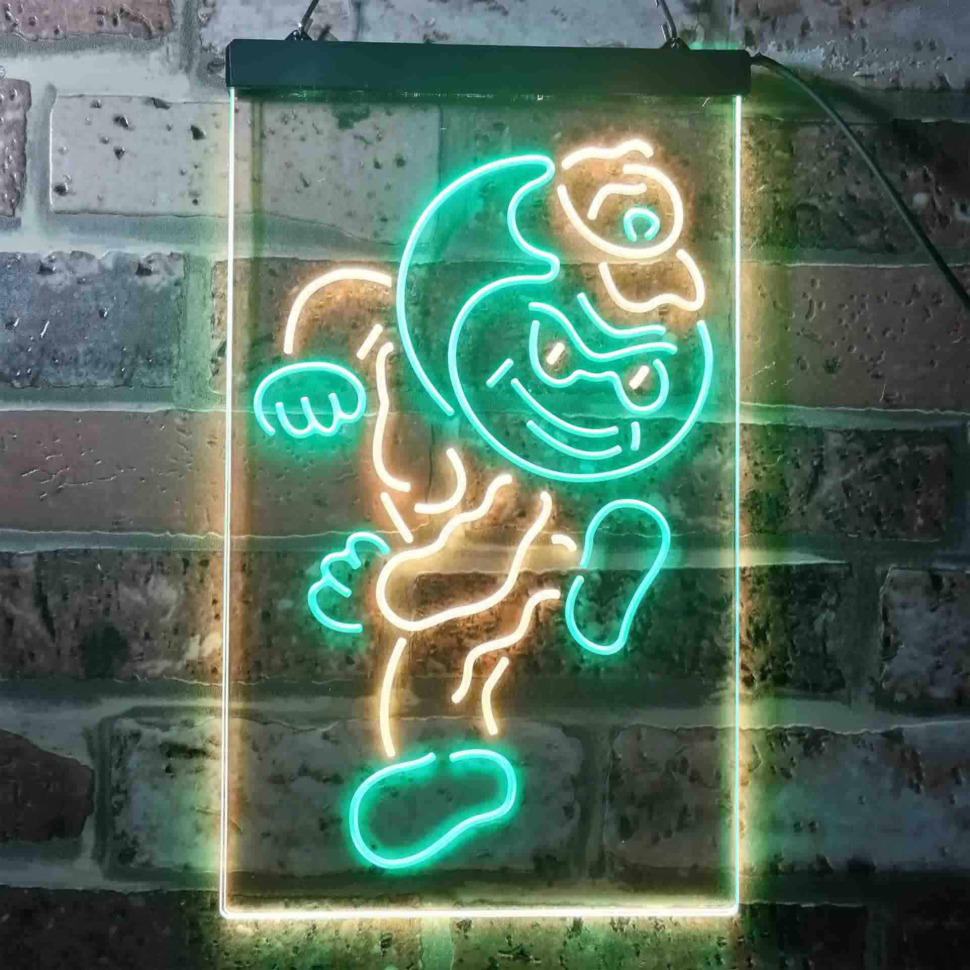 Ohio State Buckeyes Brutus Dual Color LED Neon Sign ProLedSign