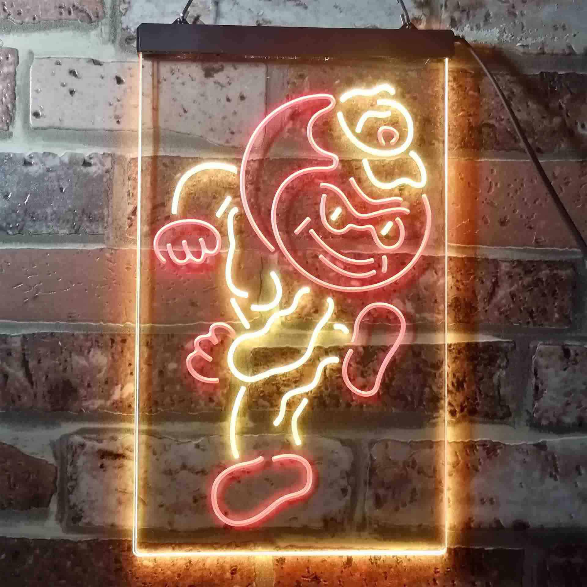 Ohio State Buckeyes Brutus Dual Color LED Neon Sign ProLedSign