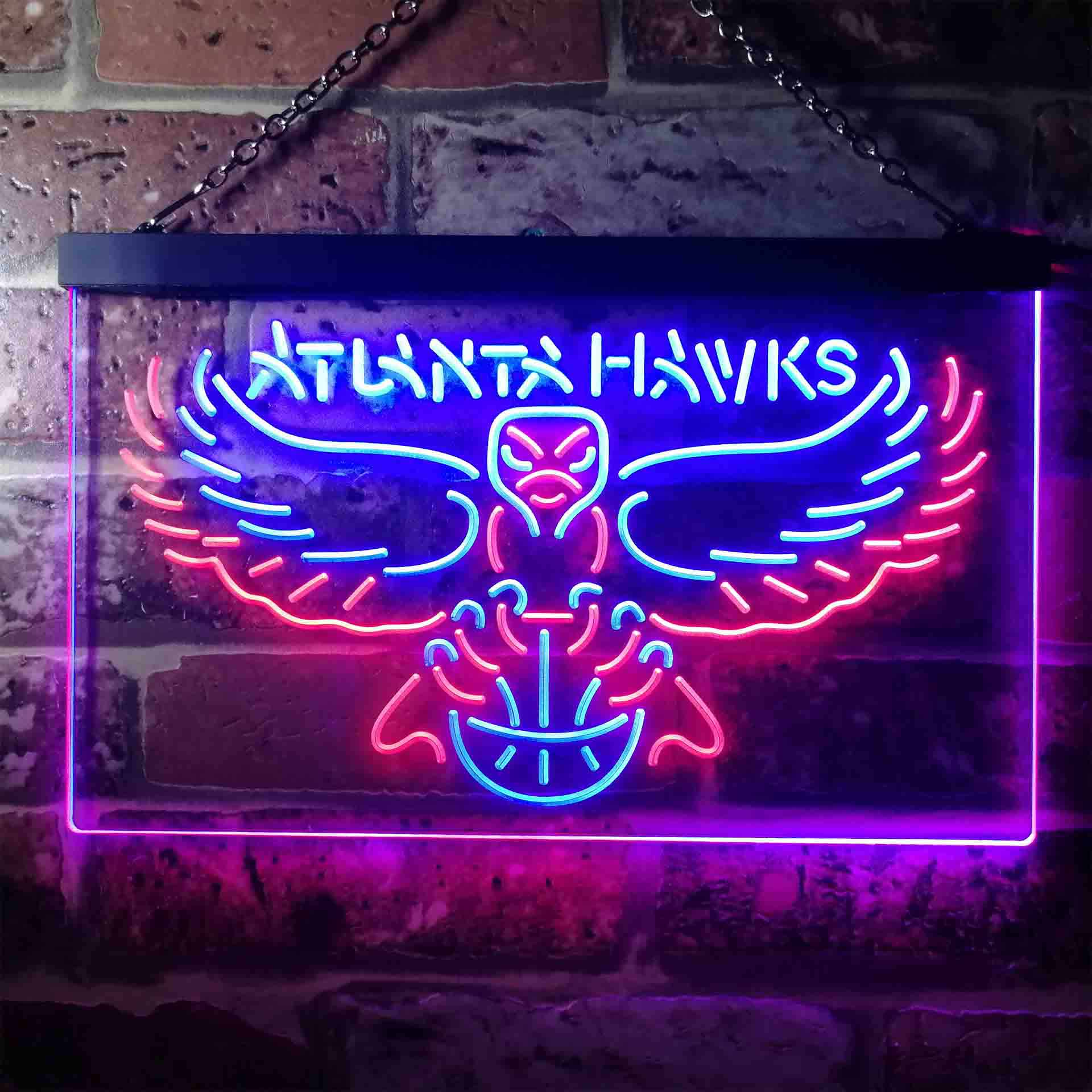 Atlanta Hawks basketball Dual Color LED Neon Sign ProLedSign
