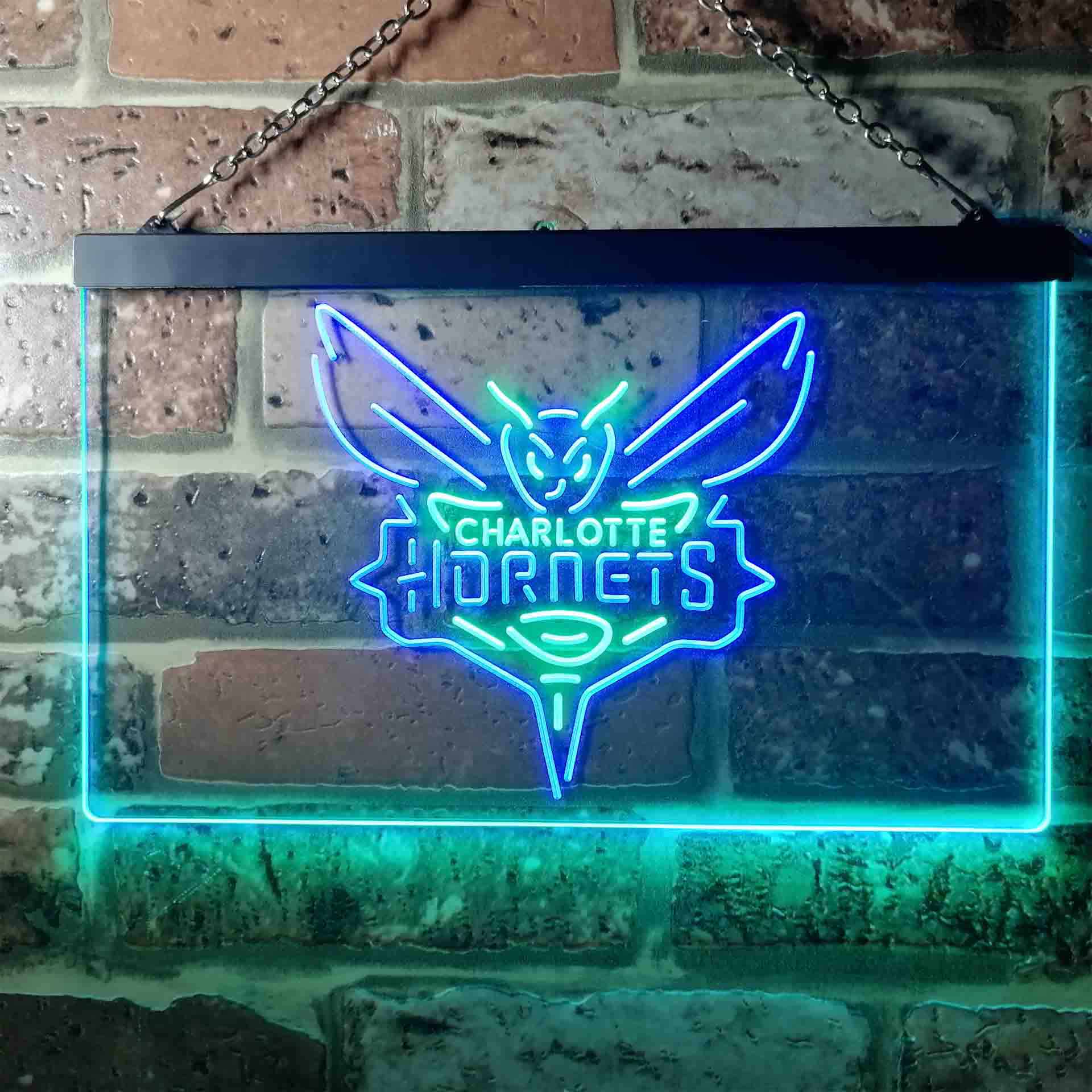 Charlotte Hornets basketball Dual Color LED Neon Sign ProLedSign