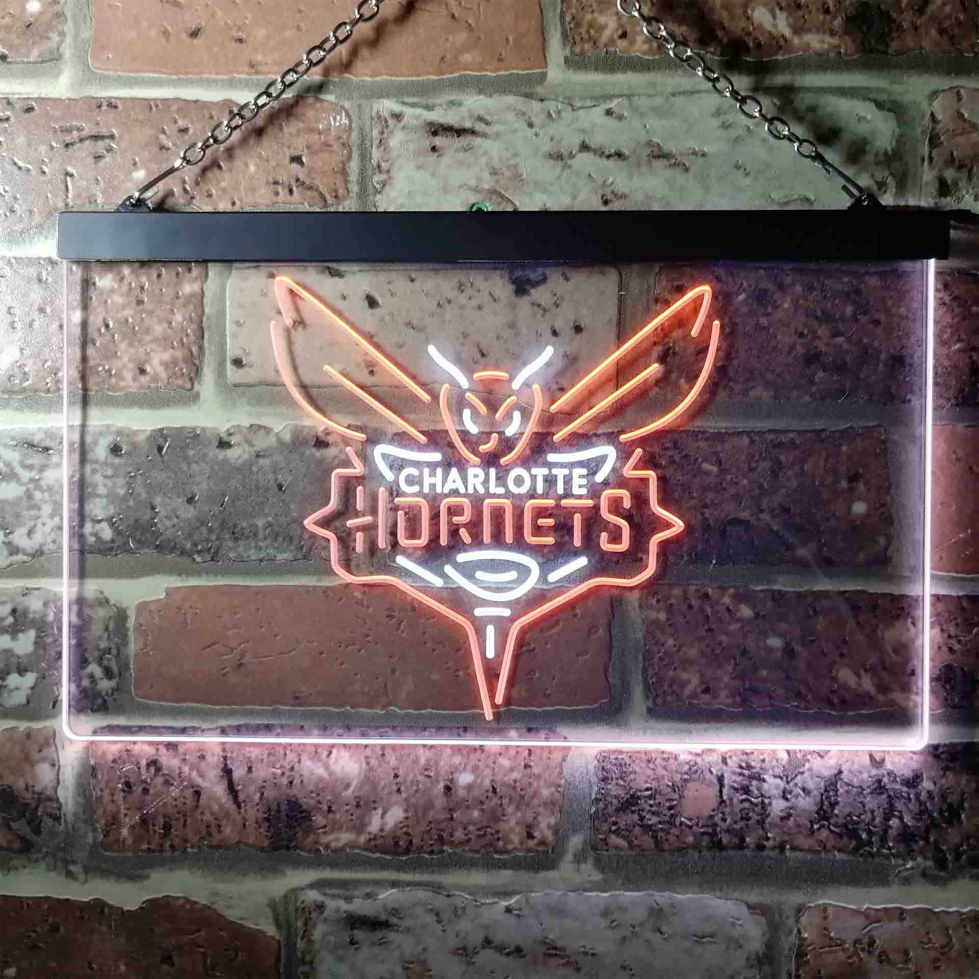 Charlotte Hornets basketball Dual Color LED Neon Sign ProLedSign