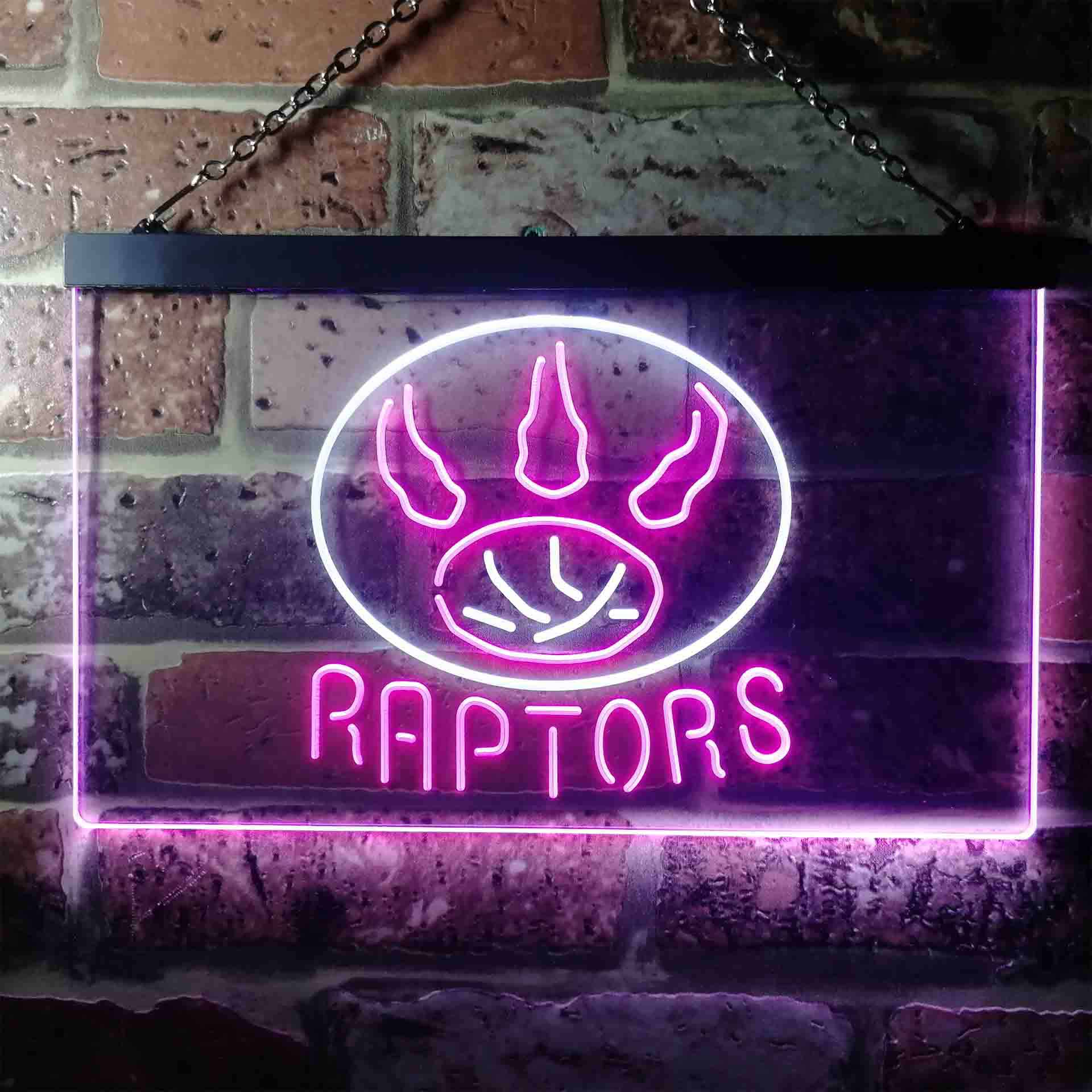 Toronto Raptors basketball Dual Color LED Neon Sign ProLedSign