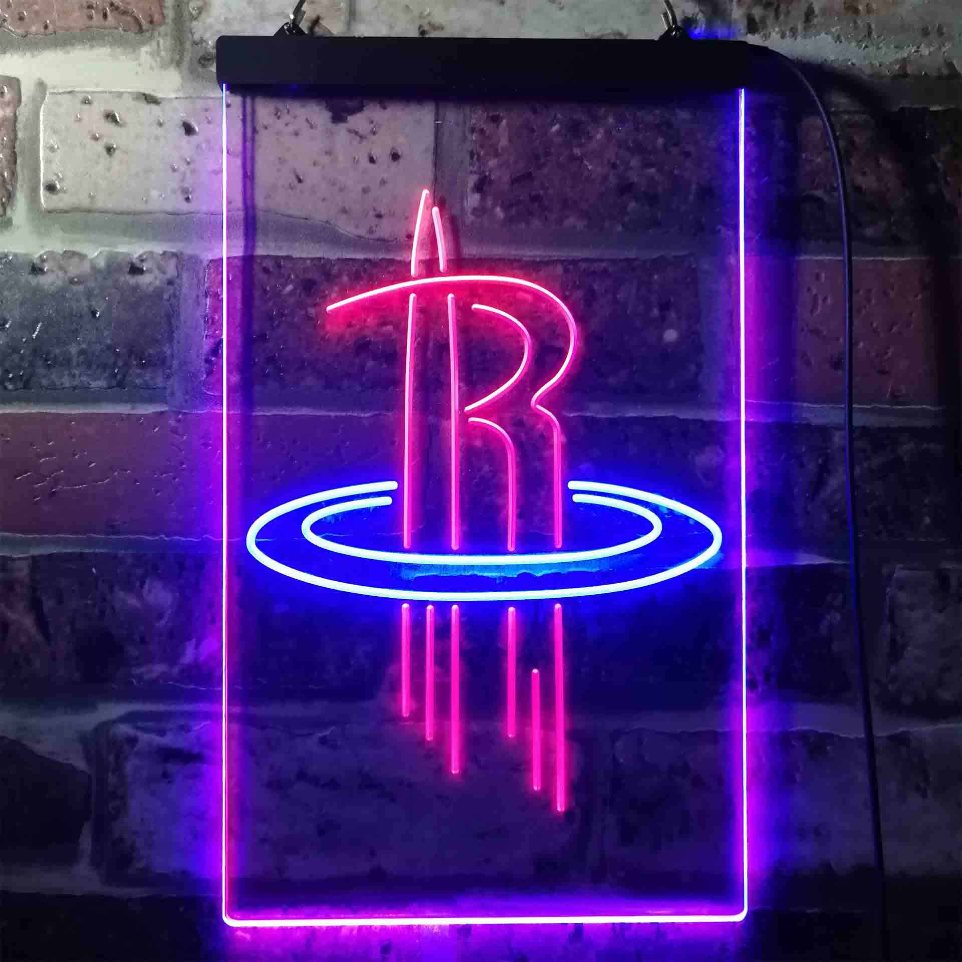 Houston Rockets basketball Dual Color LED Neon Sign ProLedSign