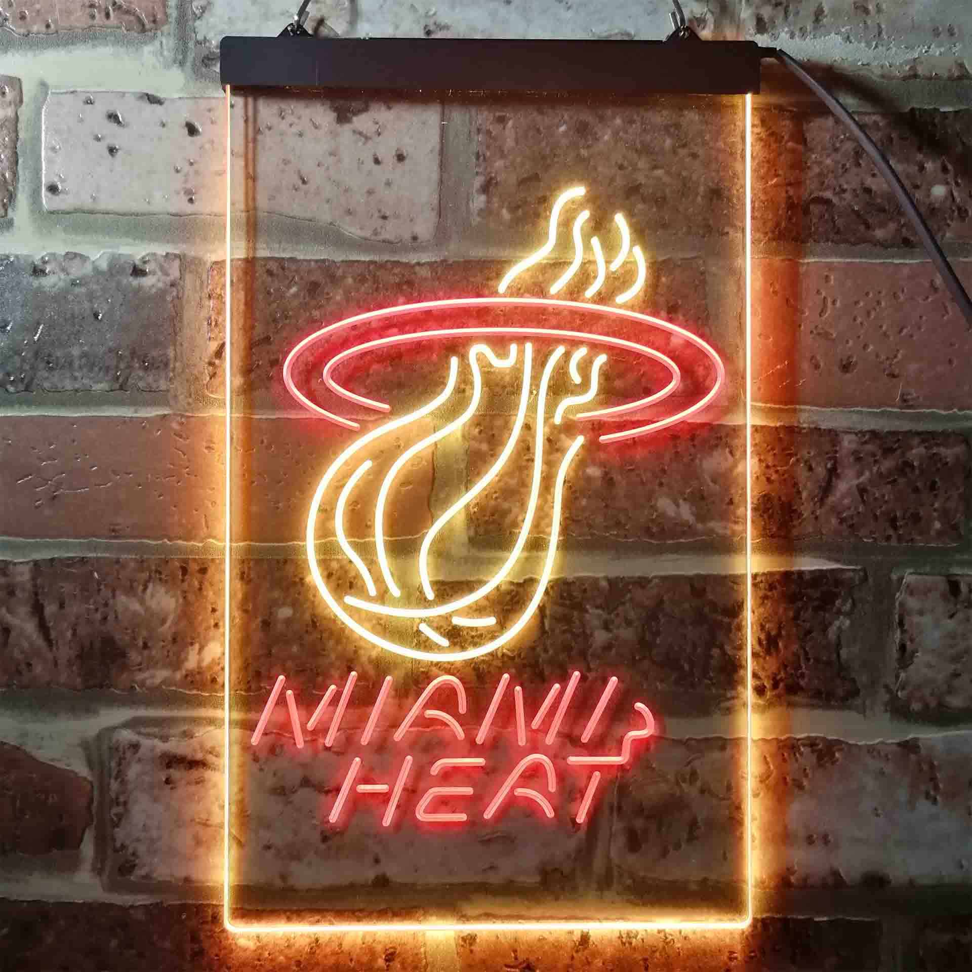 Miami Heat basketball Dual Color LED Neon Sign ProLedSign