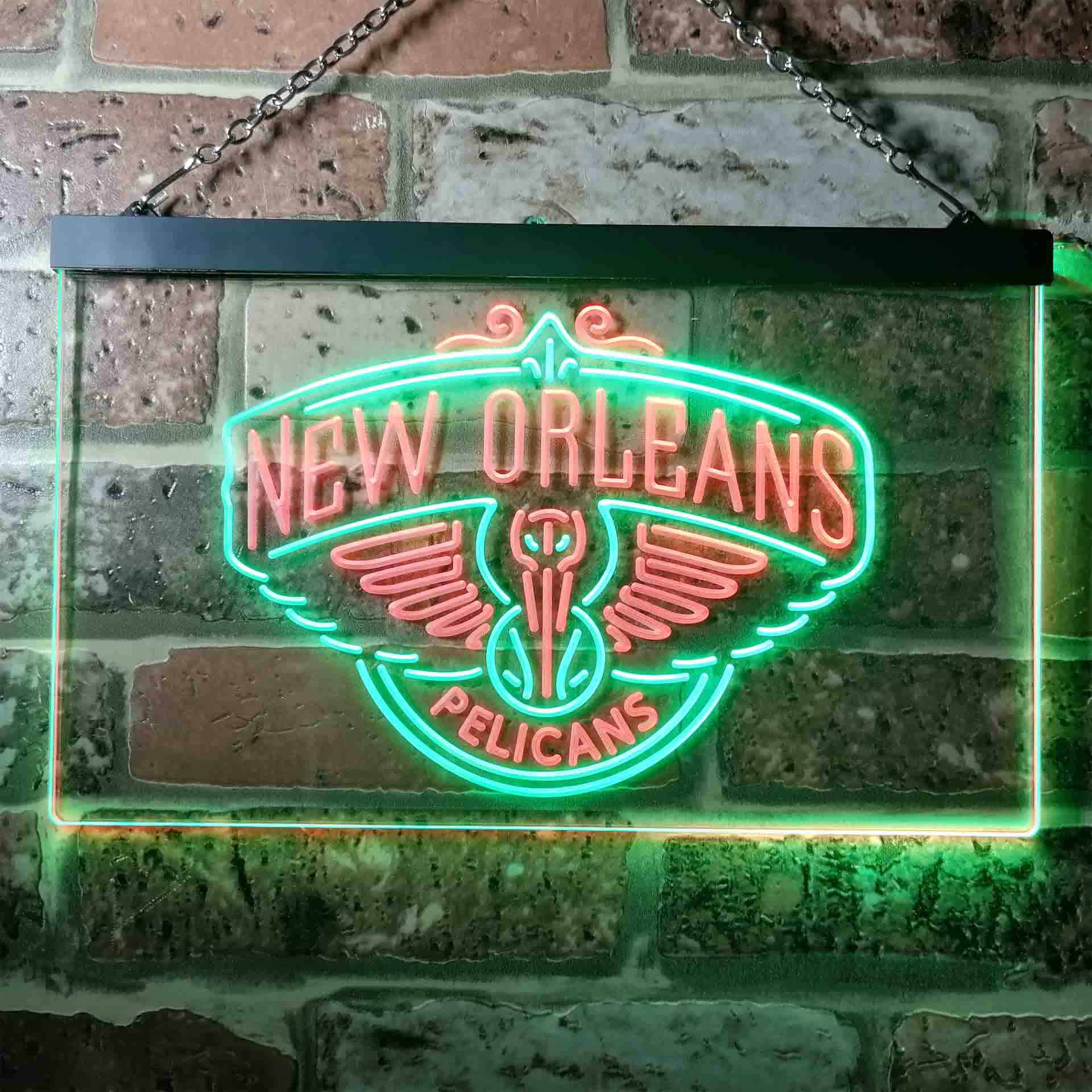New Orleans Pelicans basketball Dual Color LED Neon Sign ProLedSign