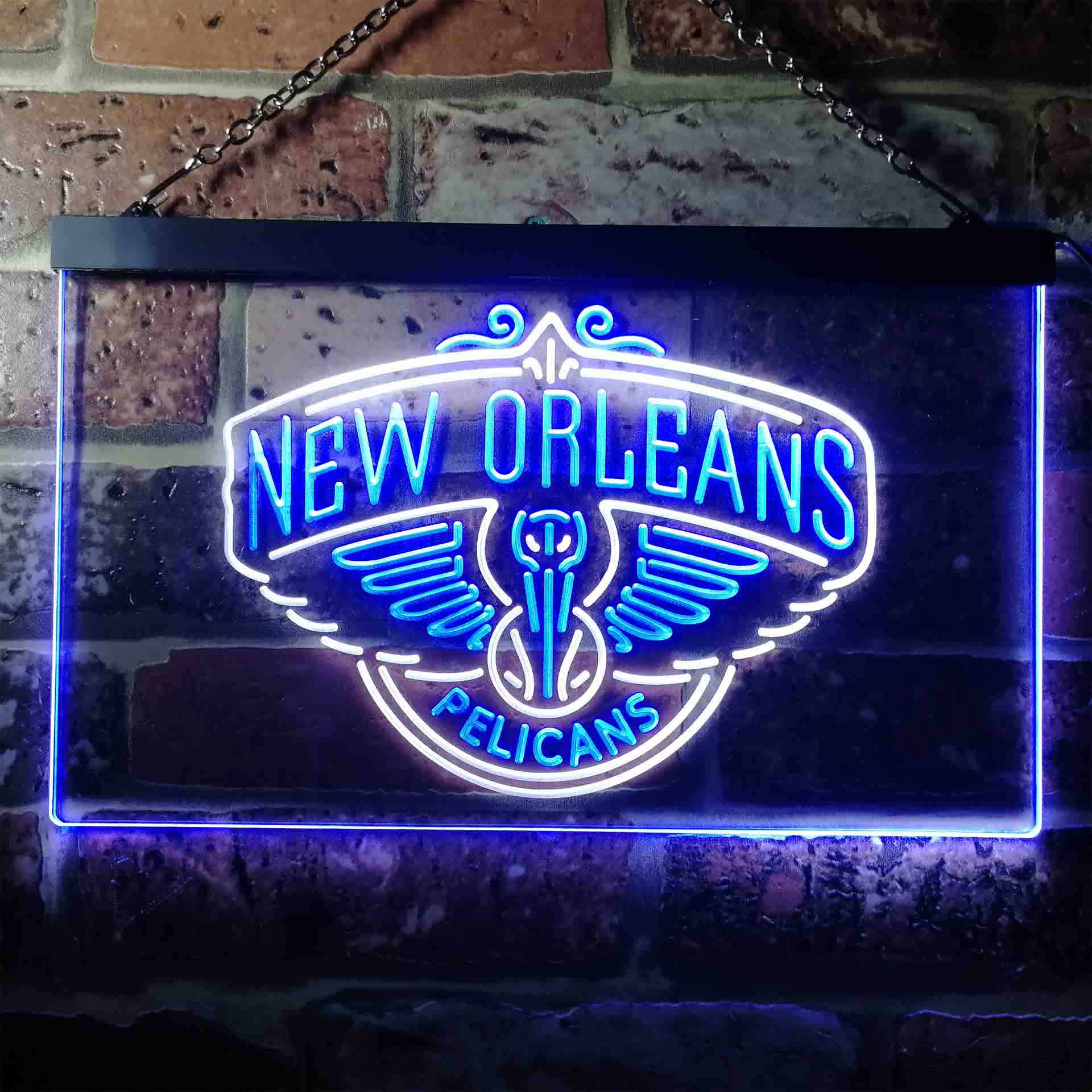 New Orleans Pelicans basketball Dual Color LED Neon Sign ProLedSign