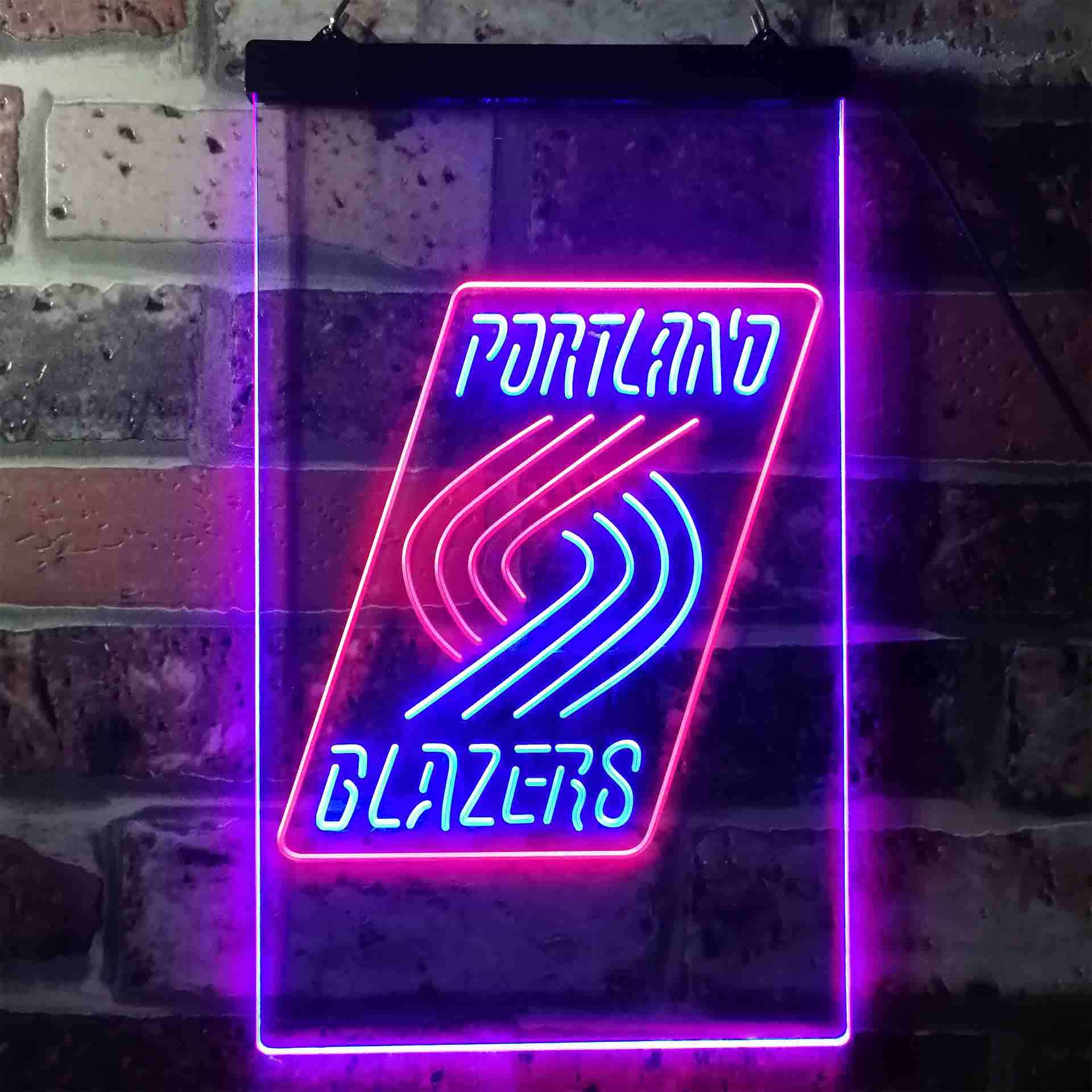 Portland Trail Blazers Baseketball Neon-Like LED Sign - ProLedSign