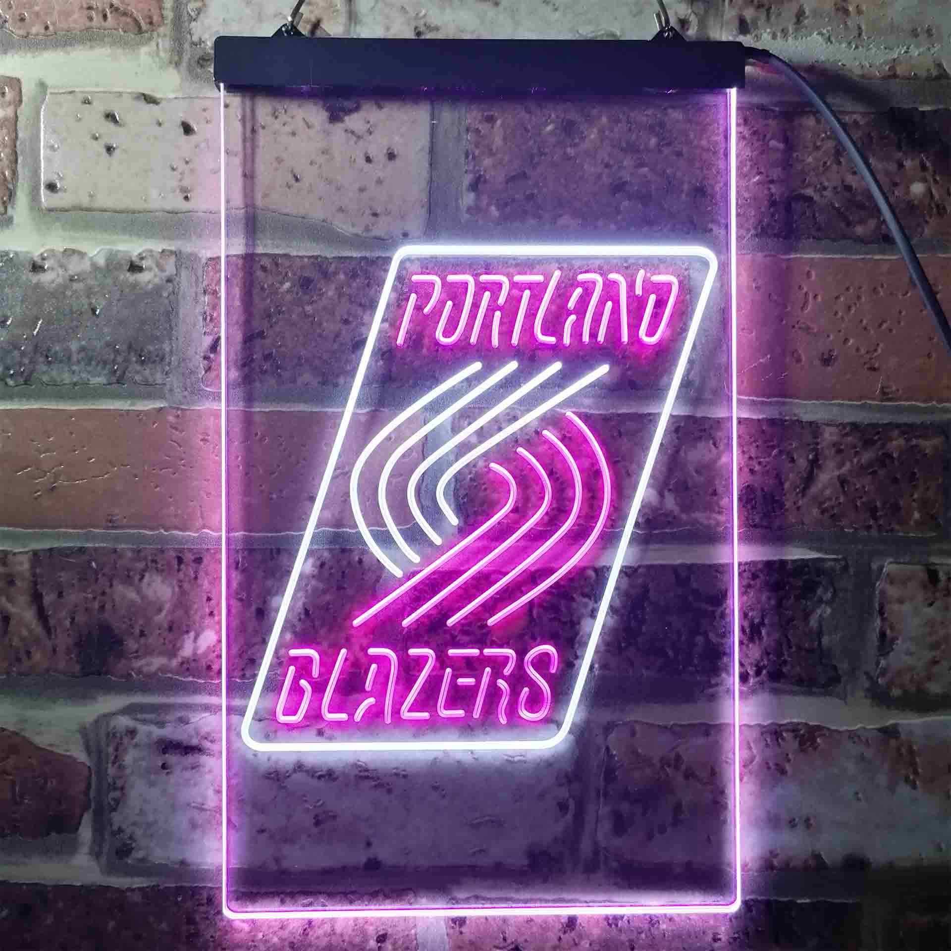 Portland Trail Blazers Baseketball Neon-Like LED Sign