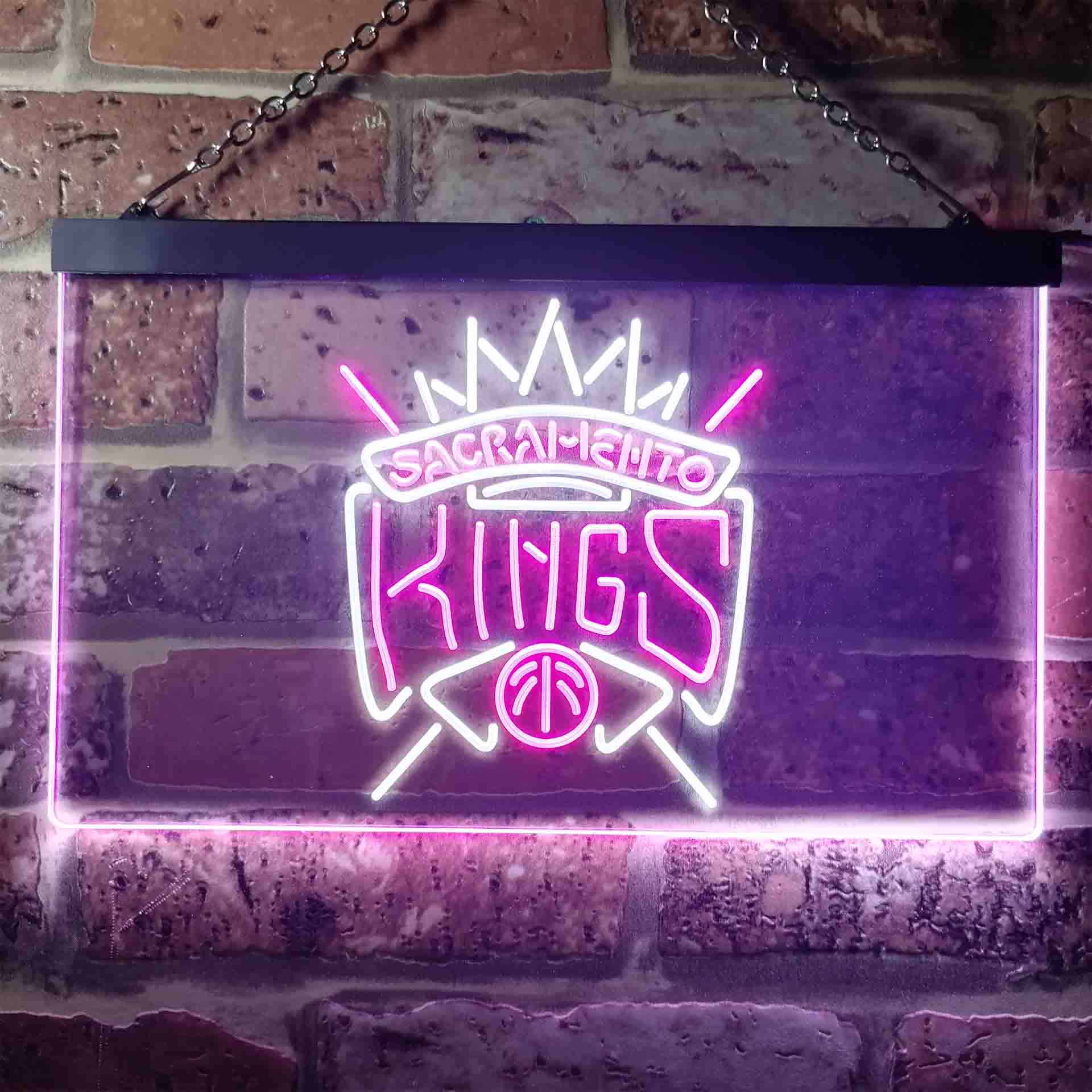 Sacramento Kings basketball Dual Color LED Neon Sign ProLedSign
