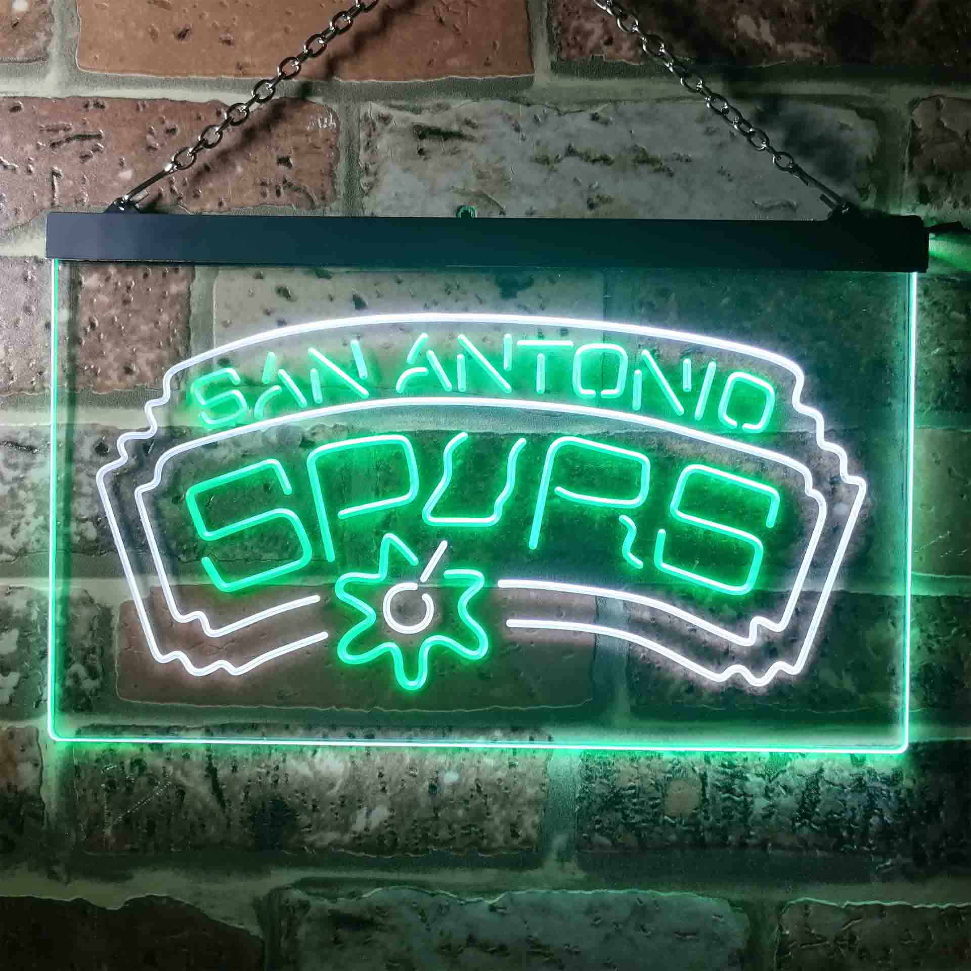 San Antonio Spurs basketball Dual Color LED Neon Sign ProLedSign