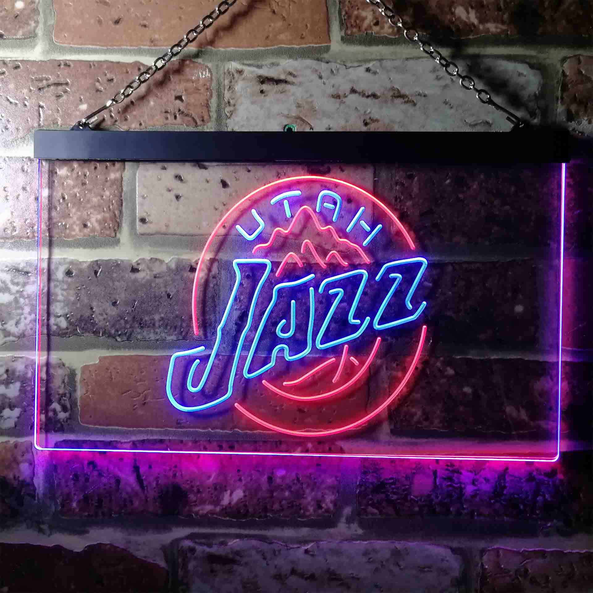 Utah Jazz basketball Dual Color LED Neon Sign ProLedSign
