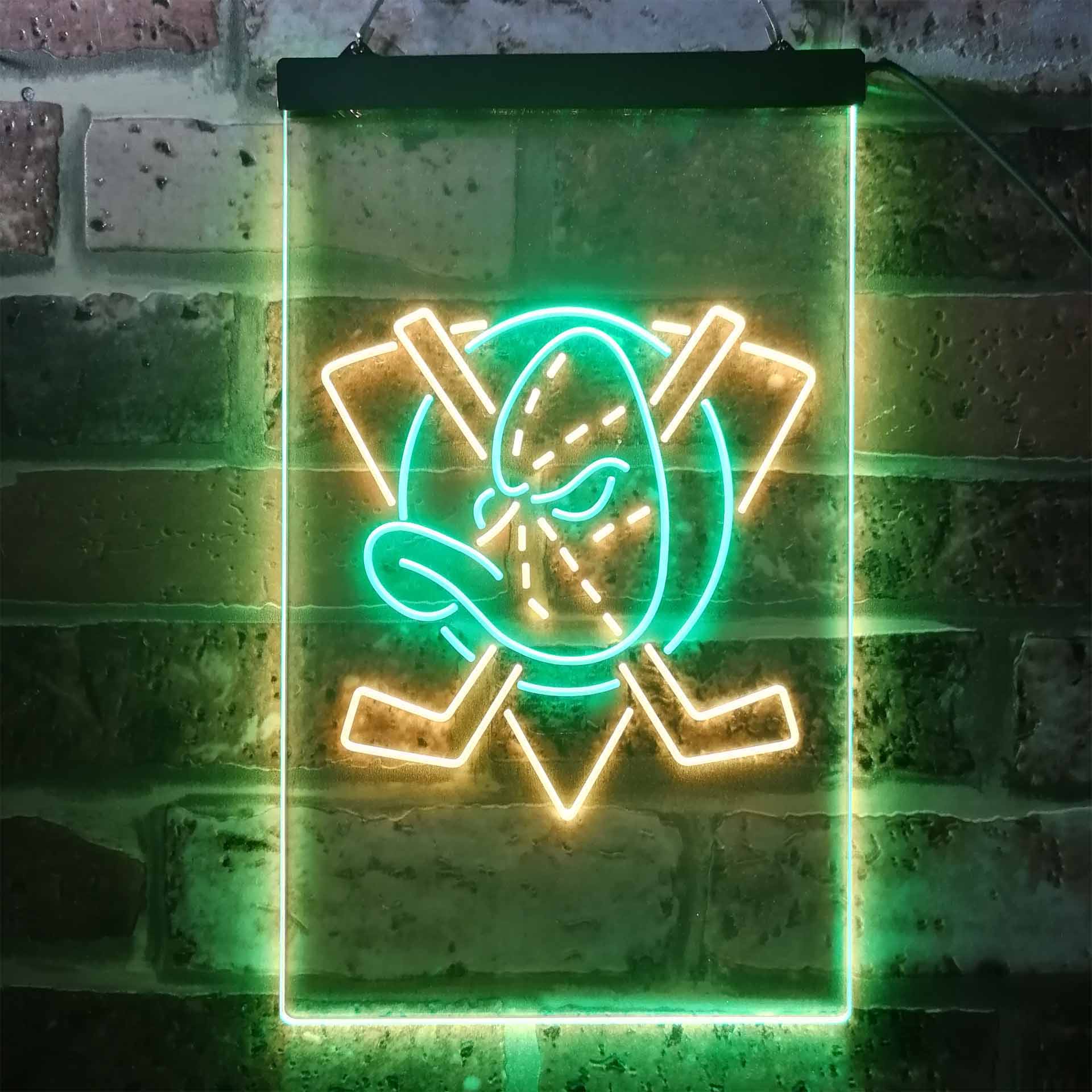 Anaheim Sport Team Ducks Dual Color LED Neon Sign ProLedSign