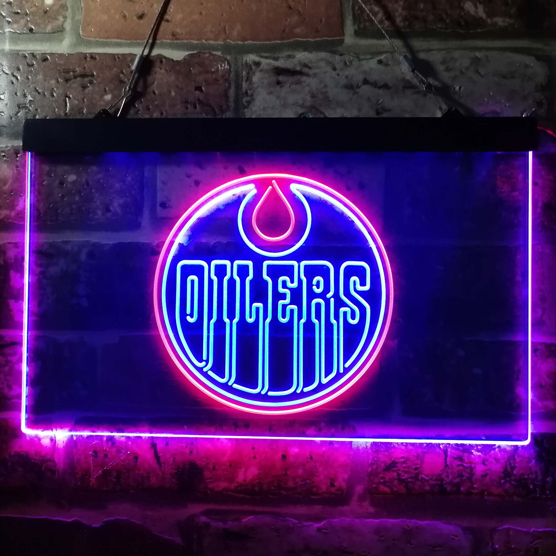 Edmonton Sport Team Oilers Dual Color LED Neon Sign ProLedSign