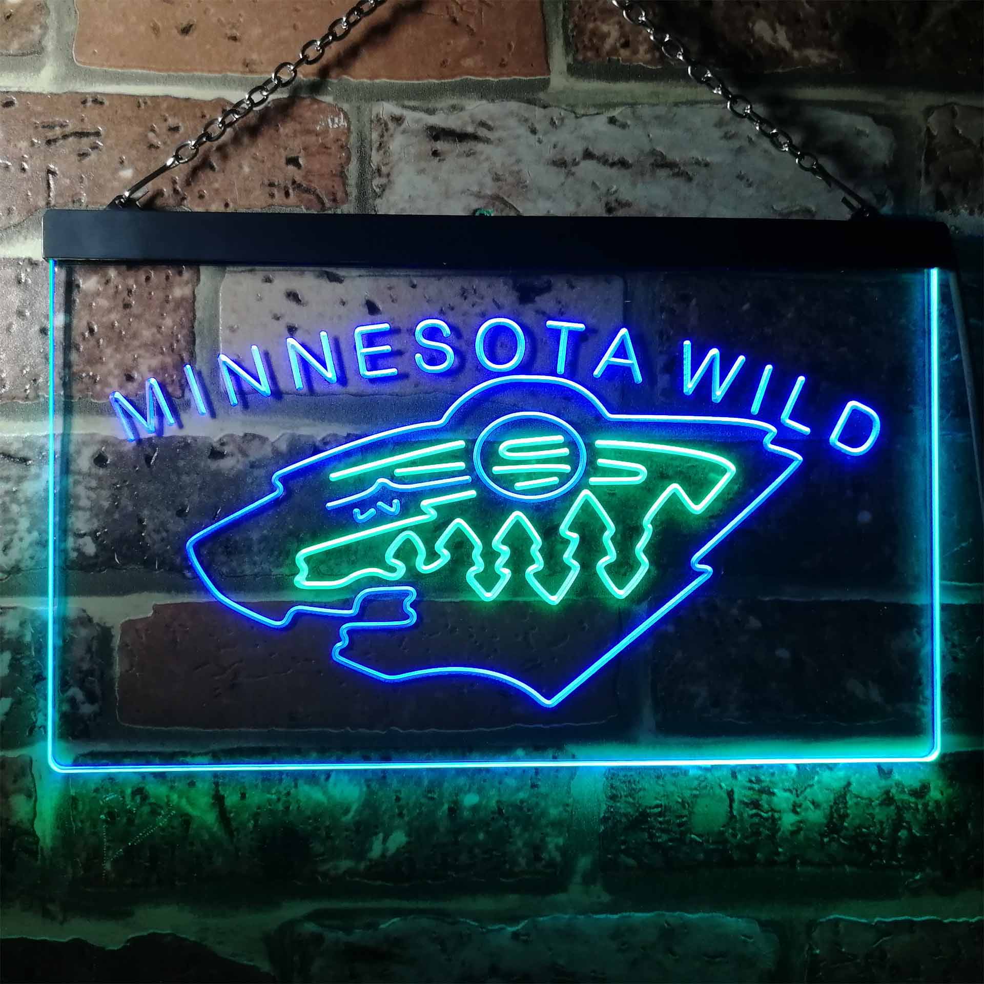 Minnesota Wild Neon Player 12x16 – Fan Creations GA