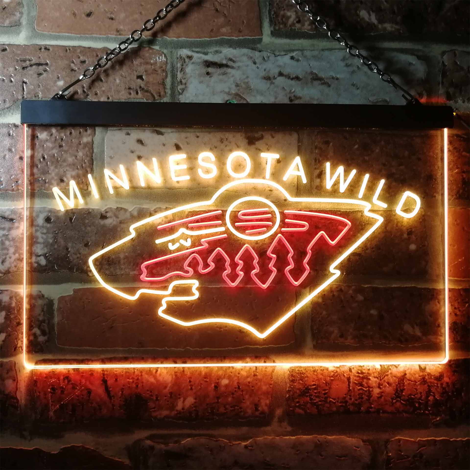 Minnesota Sport Team Wild Dual Color LED Neon Sign ProLedSign
